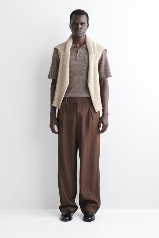 CASHMERE-LINEN POLO SHIRT