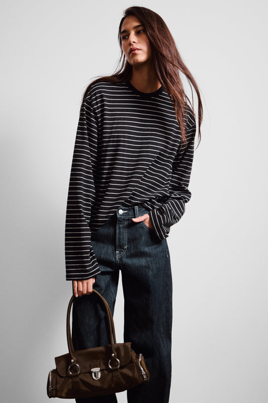 Boxy Longsleeve aus Baumwolle