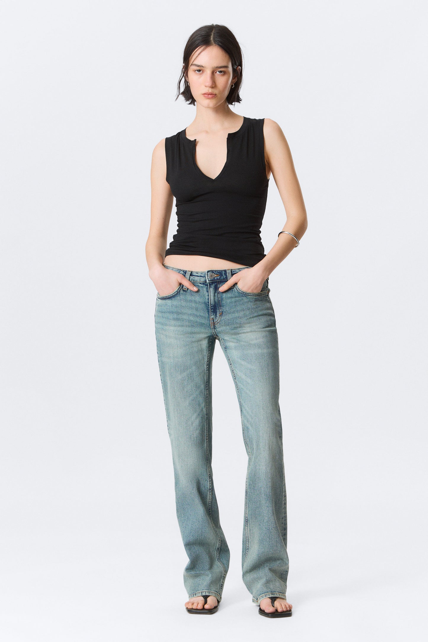 Tension Mid Rise Slim Bootcut Leg Jeans