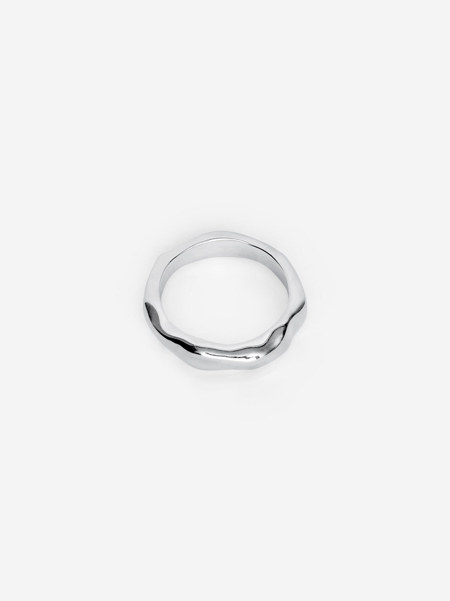 Silberfarbener Ring-Grau-14650