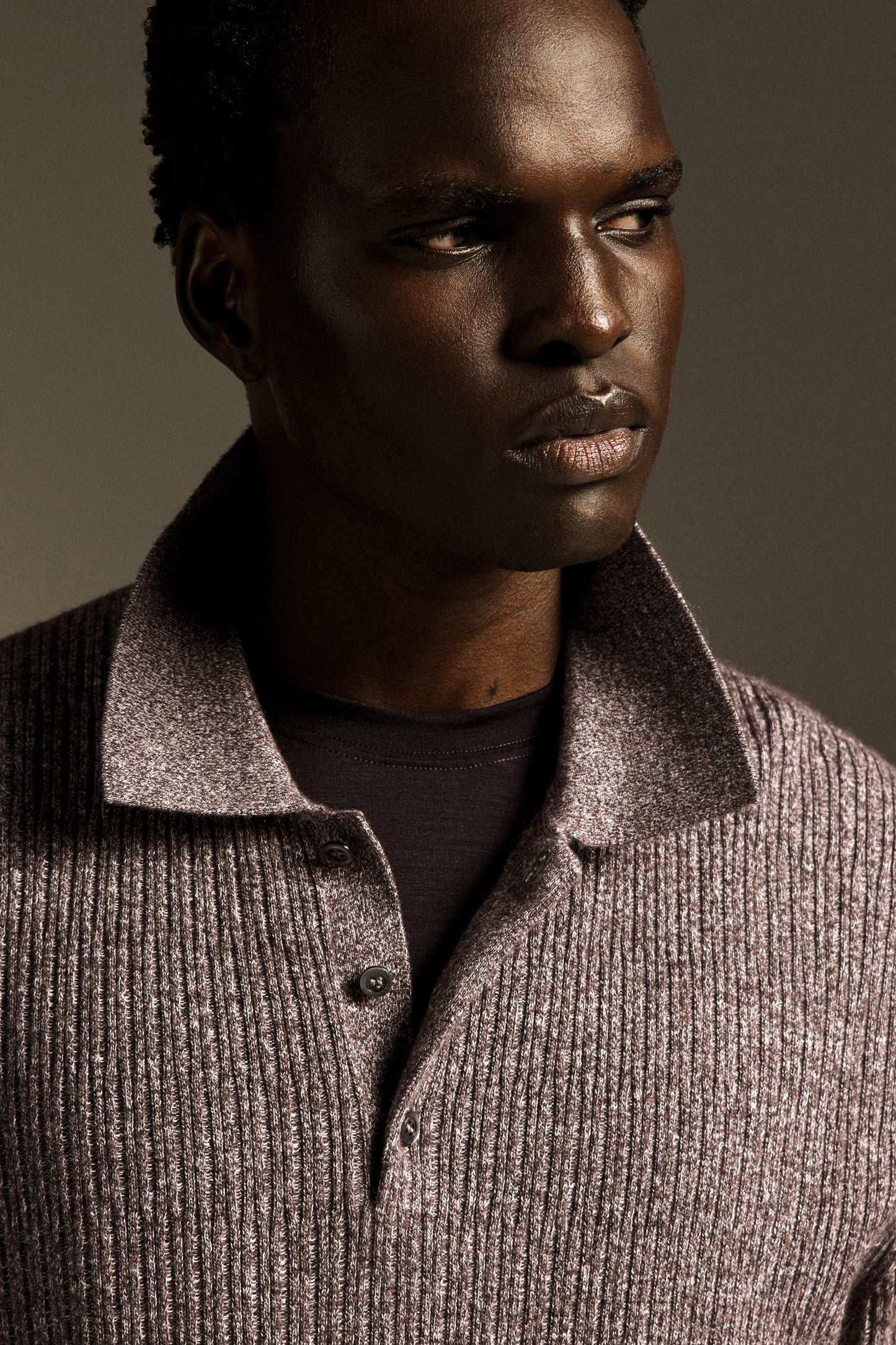 CASHMERE-LINEN POLO SHIRT