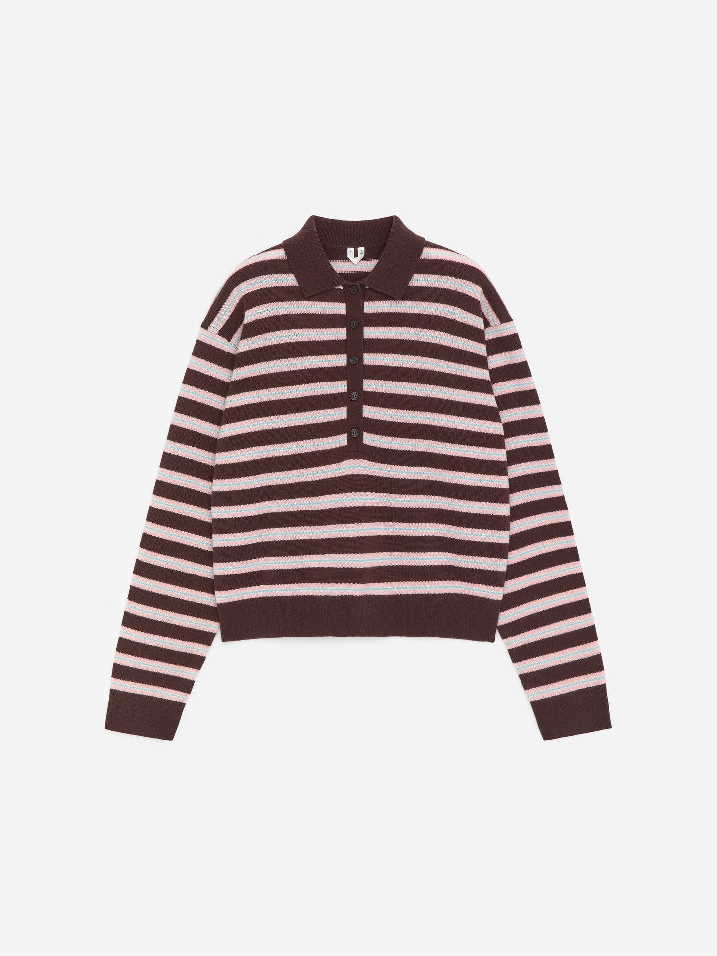 Polopullover aus Wolle-Braun-18026