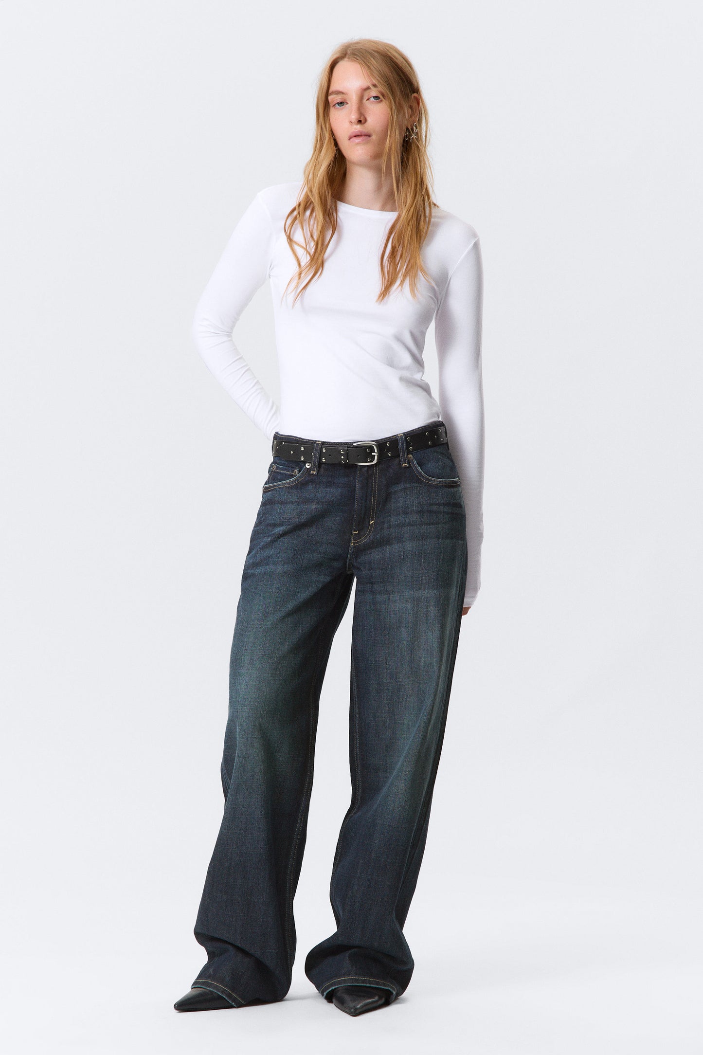 Ample Low Waist Loose Wide Leg Jeans