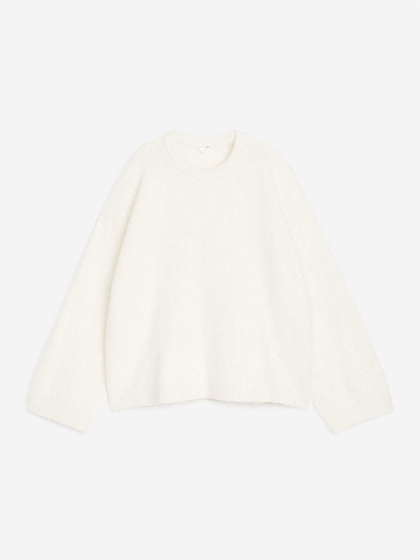 Pullover aus Alpakawolle und Wolle-Weiß-12847