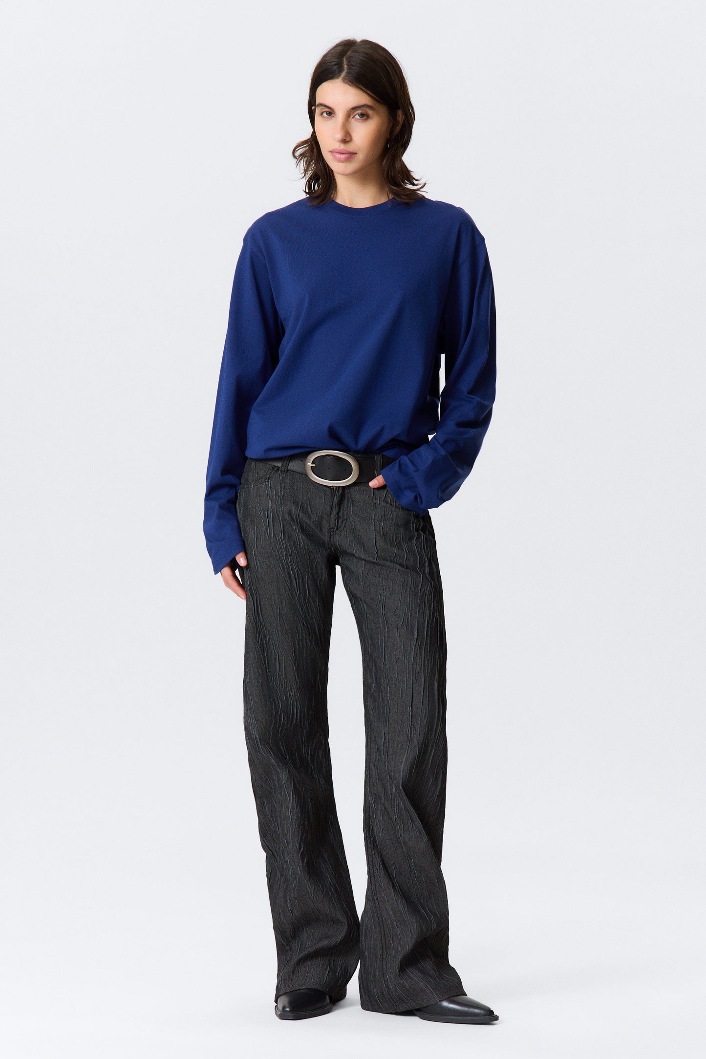 Boxy Longsleeve aus Baumwolle