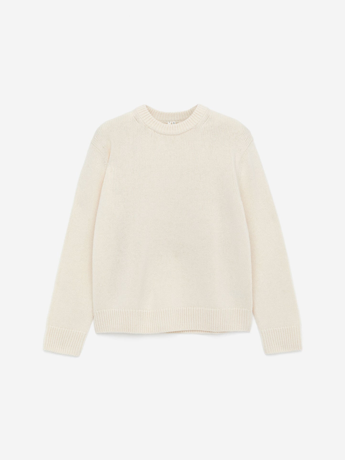 Pullover aus schwerem Wollstrick-Weiß-16013