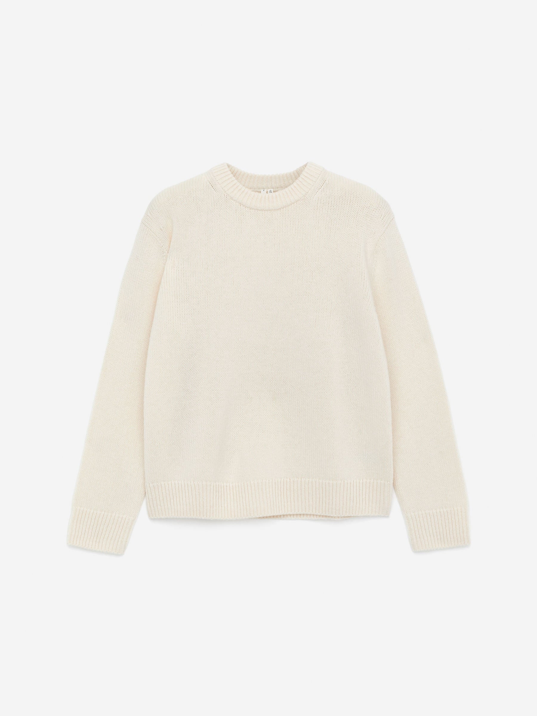 Pullover aus schwerem Wollstrick-Weiß-16013