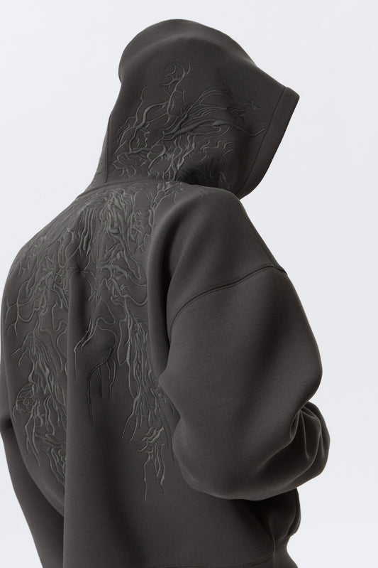 Graphischer Zip-Hoodie Simon aus Scuba-Stoff