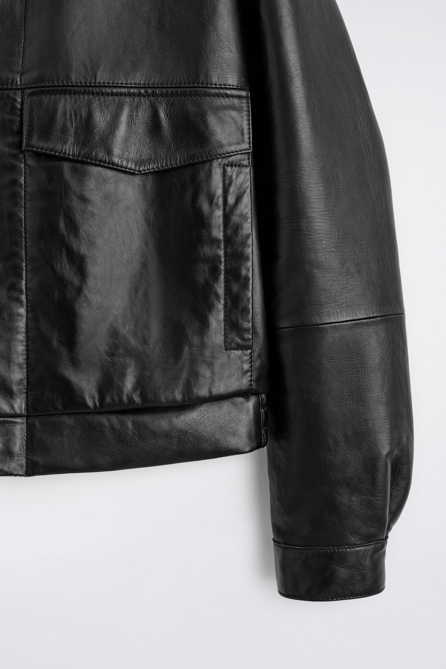LEATHER BLOUSON JACKET