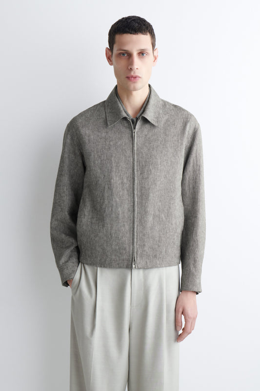 LINEN BLOUSON JACKET
