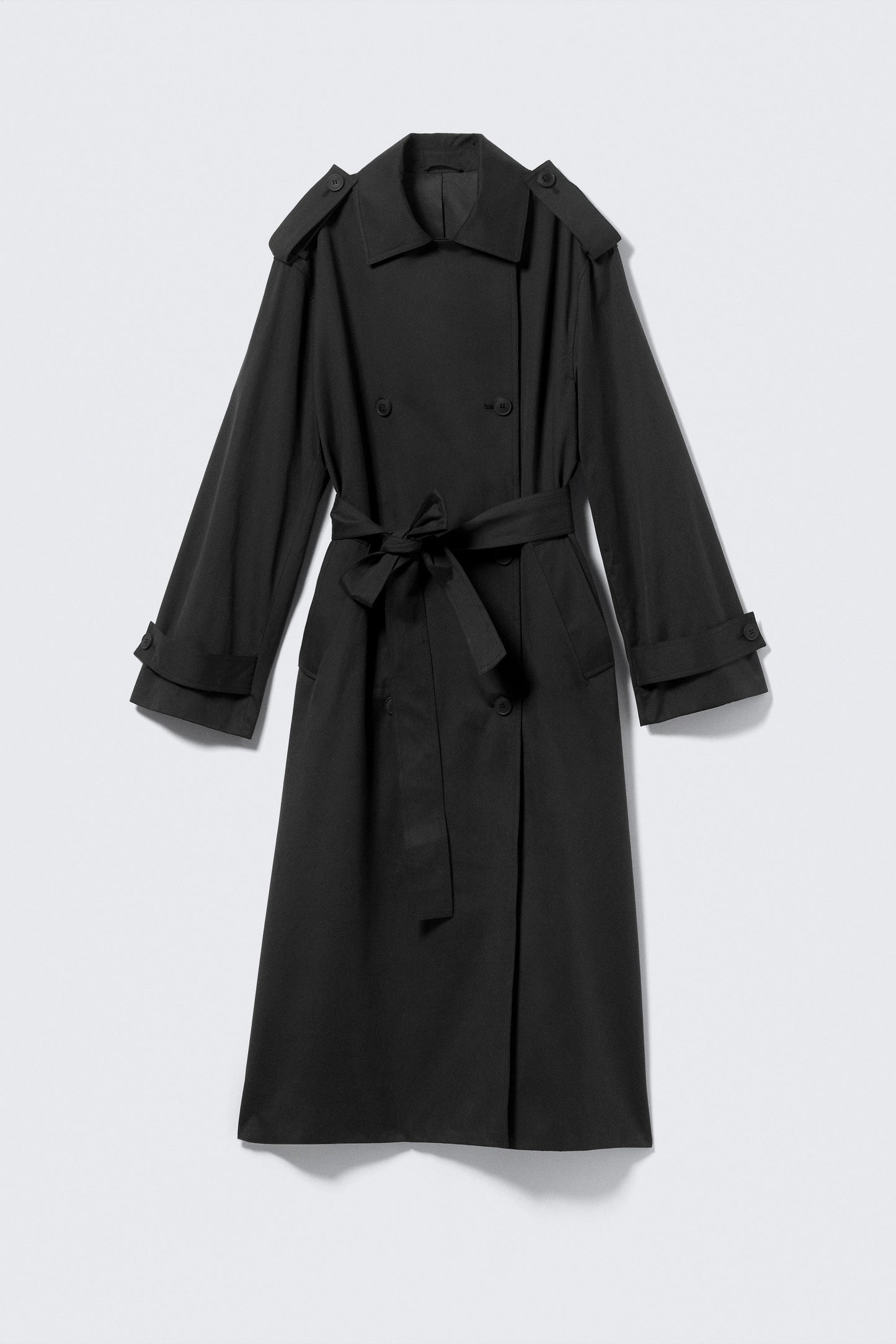 Zweireihiger Oversize-Trenchcoat aus Canvas