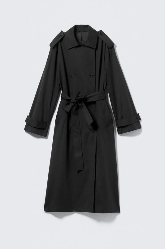 Zweireihiger Oversize-Trenchcoat aus Canvas