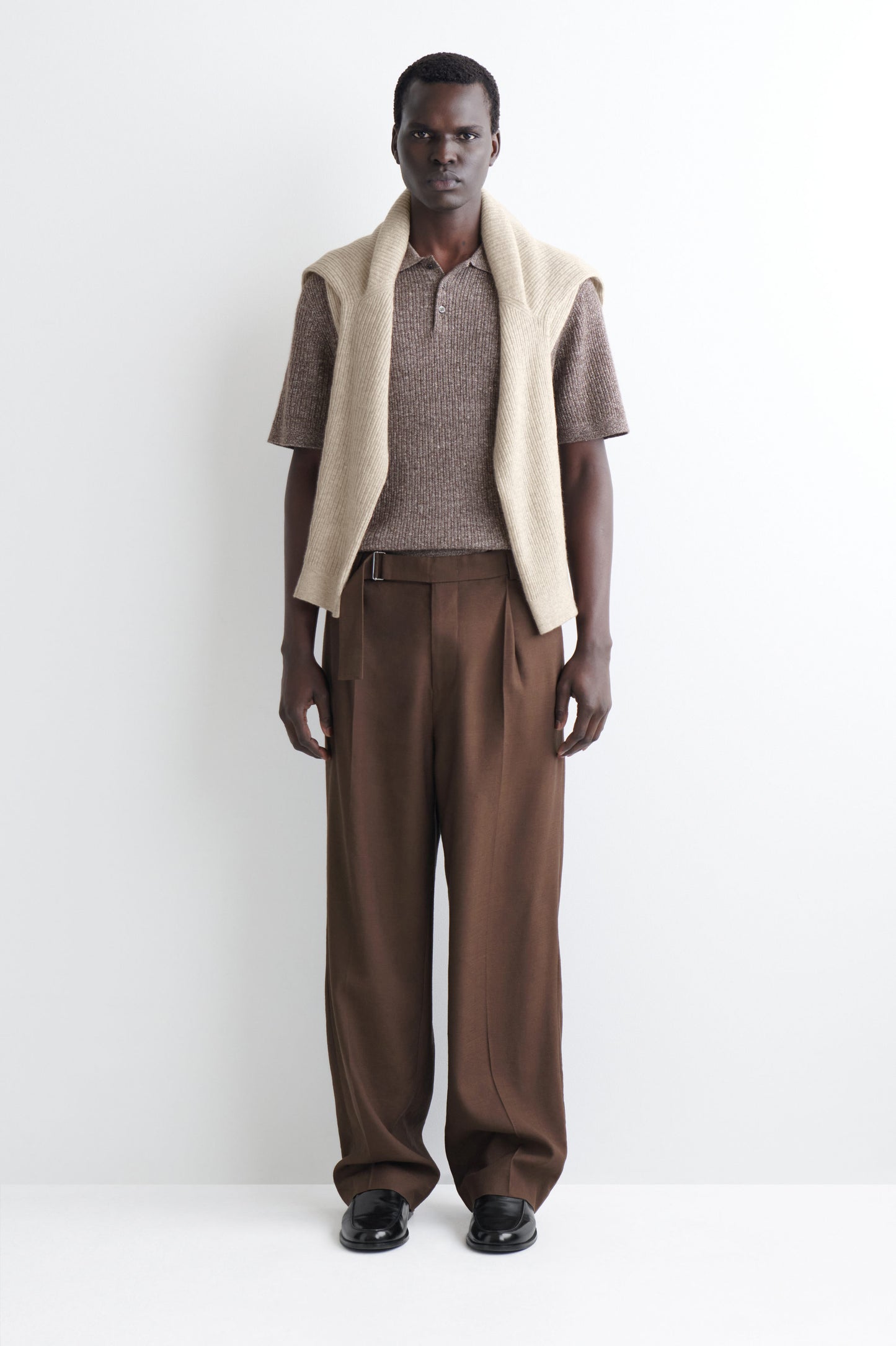 CASHMERE-LINEN POLO SHIRT