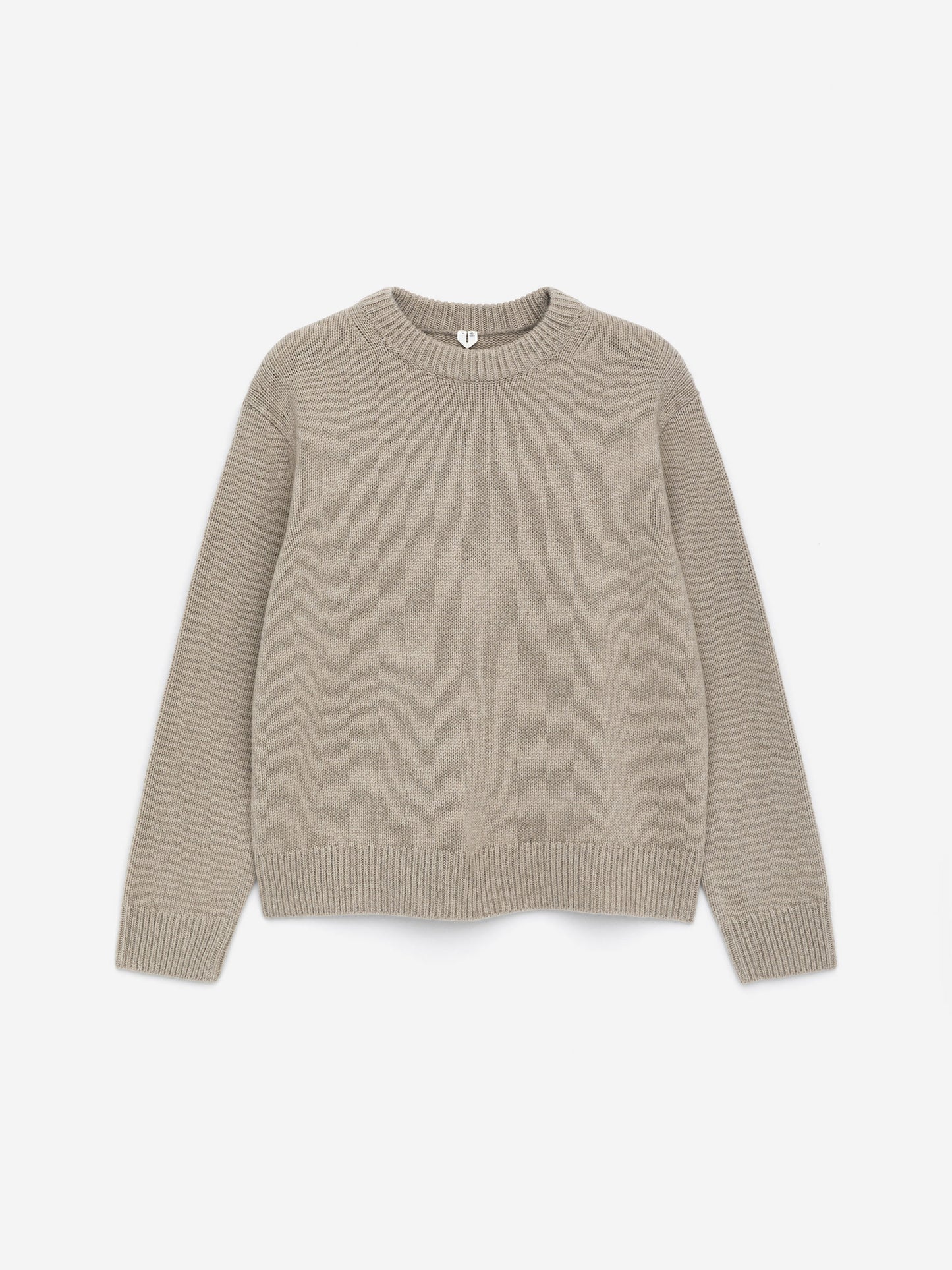 Pullover aus schwerem Wollstrick-Beige-15935