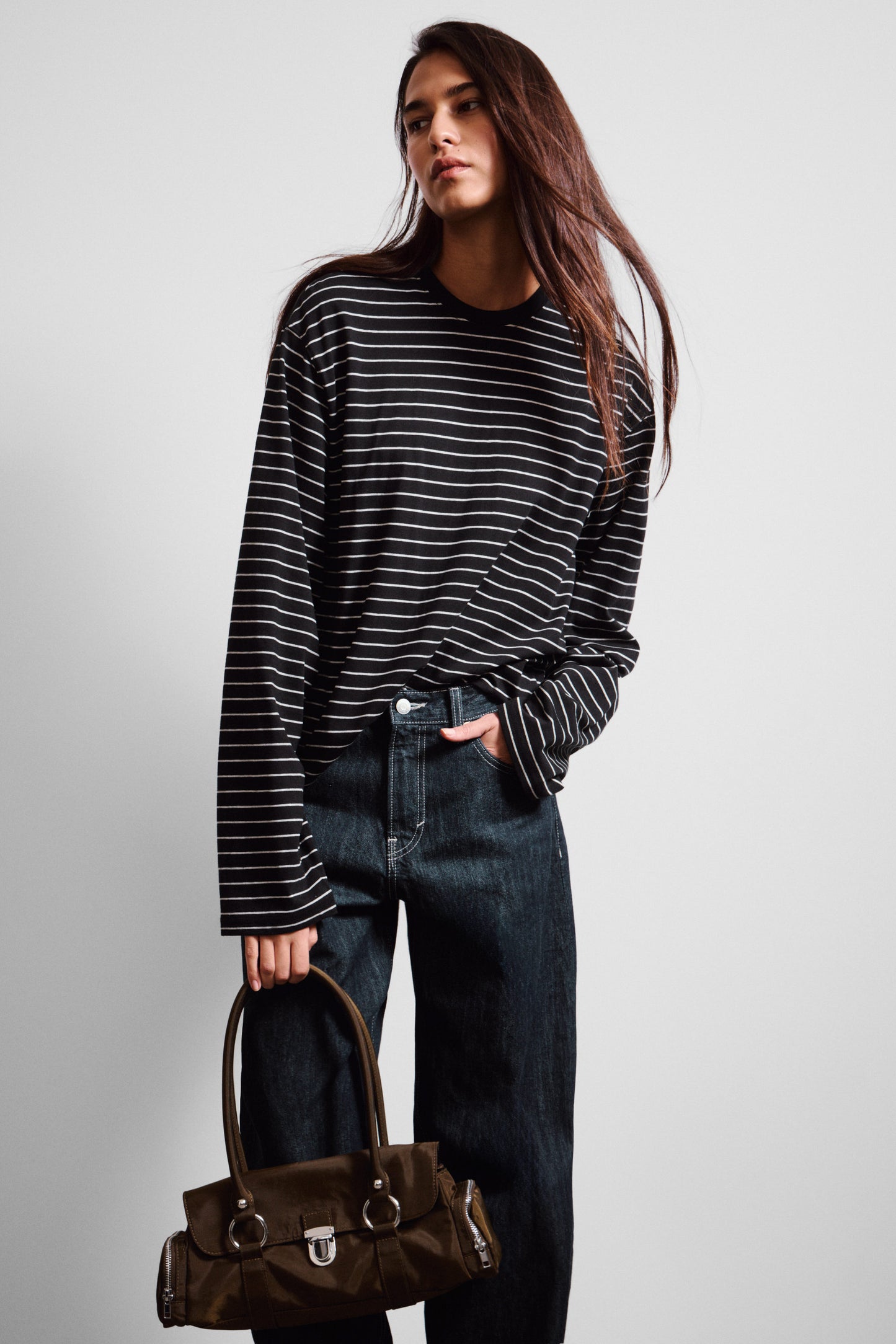 Boxy Longsleeve aus Baumwolle