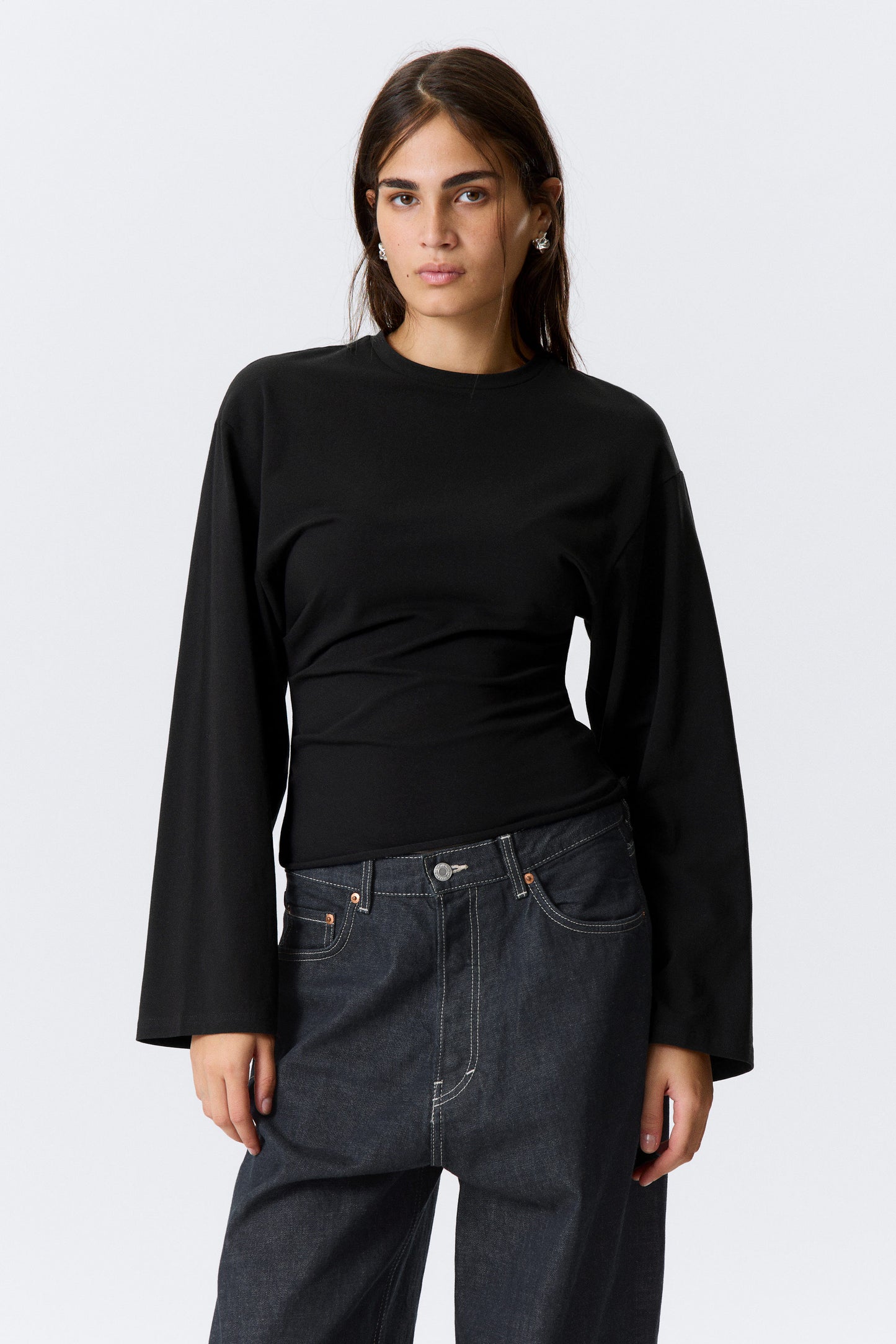 Gerüschtes Langarm-Shirt