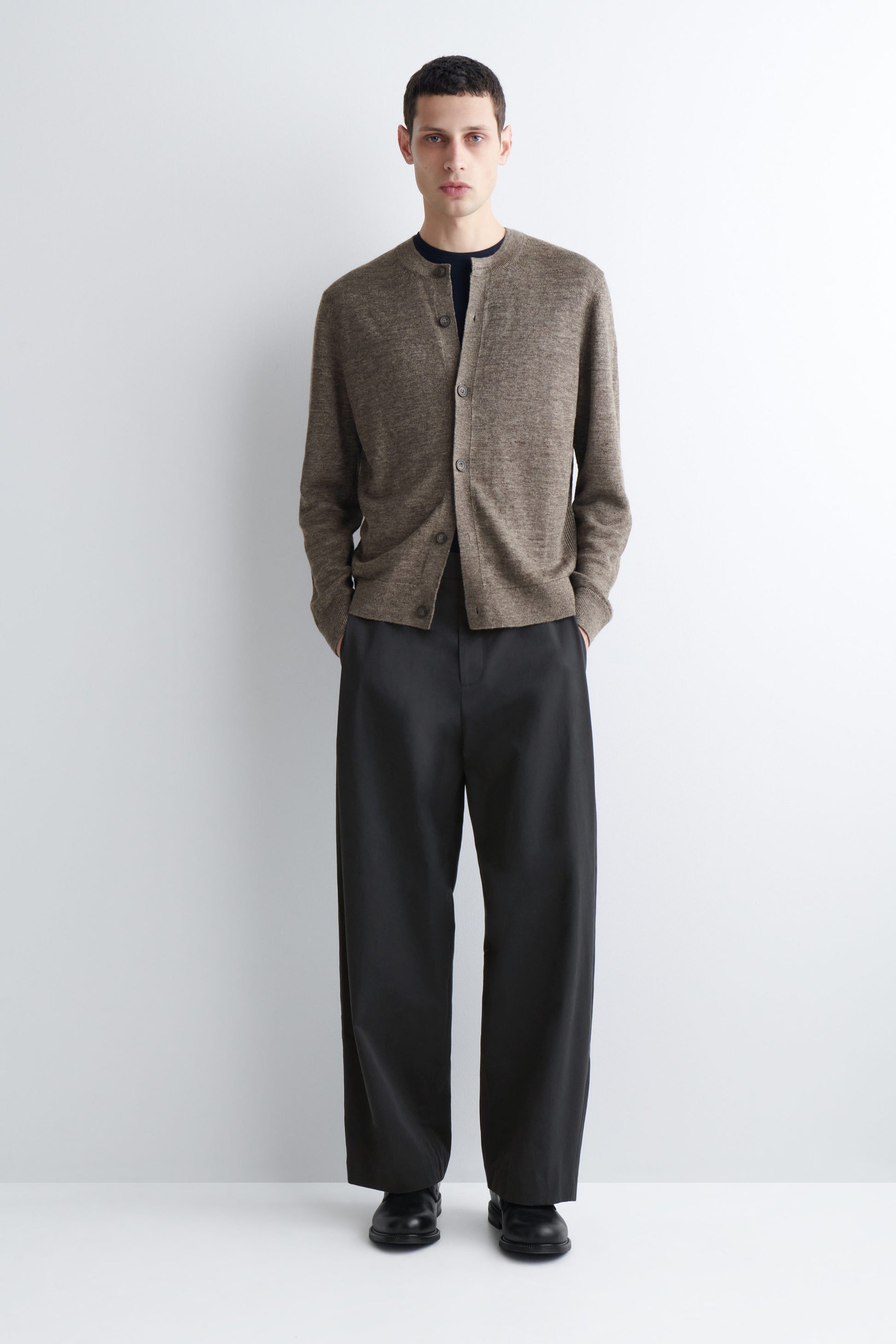 KNITTED LINEN CARDIGAN