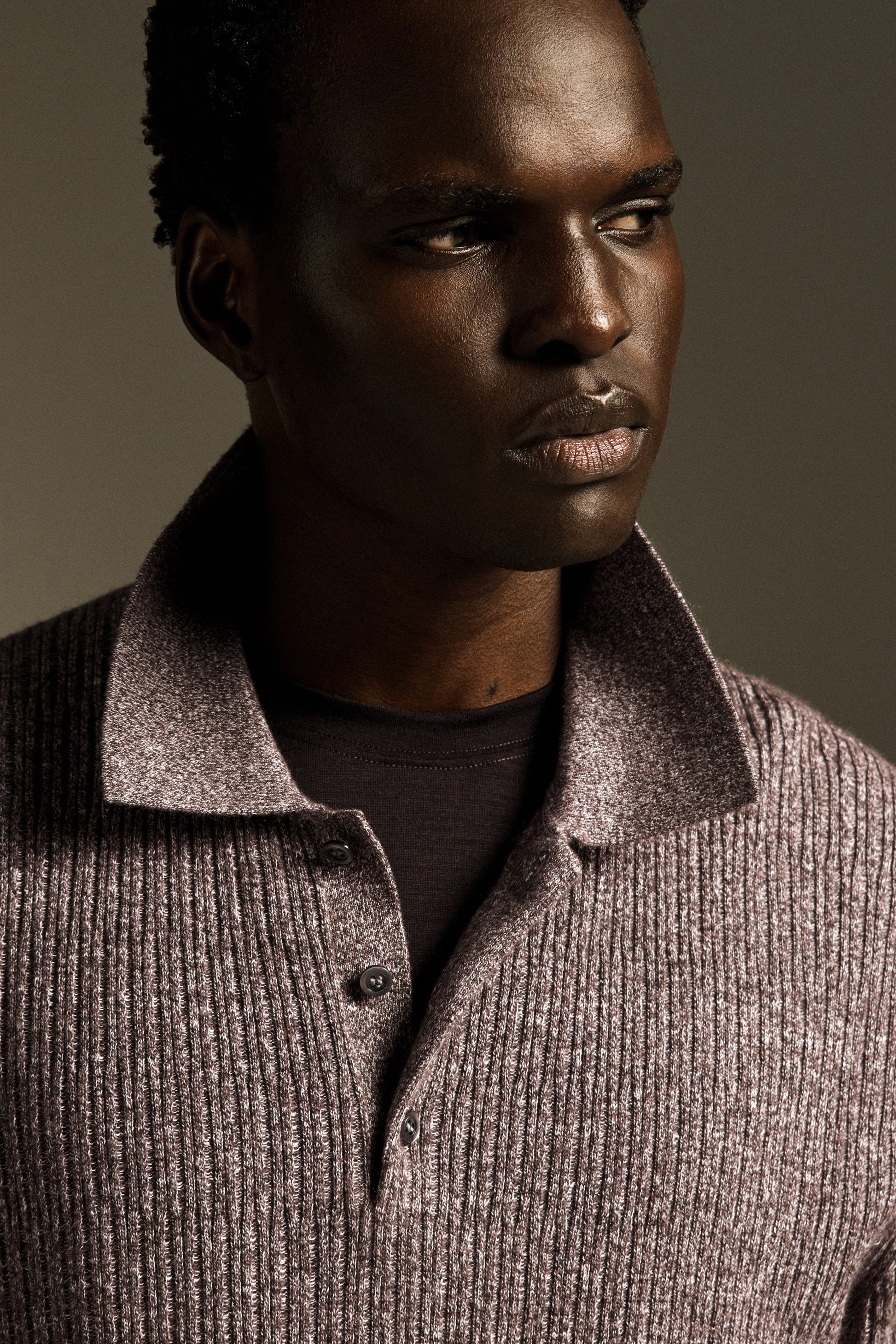 CASHMERE-LINEN POLO SHIRT