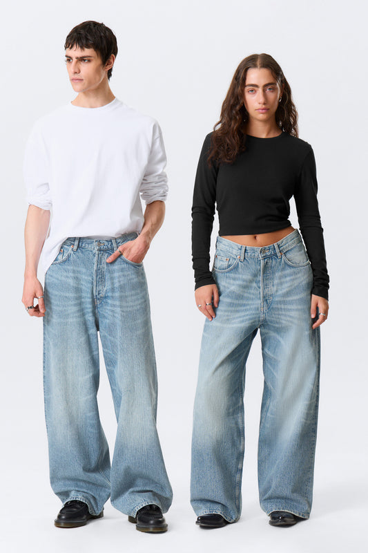 Astro Mid Rise Loose Baggy Leg Unisex Jeans