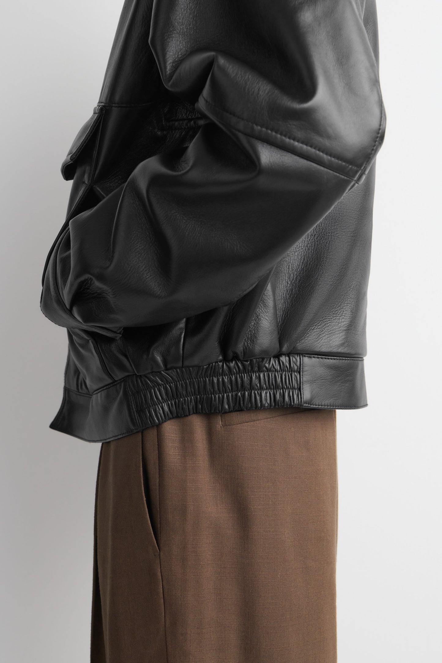 LEATHER BLOUSON JACKET