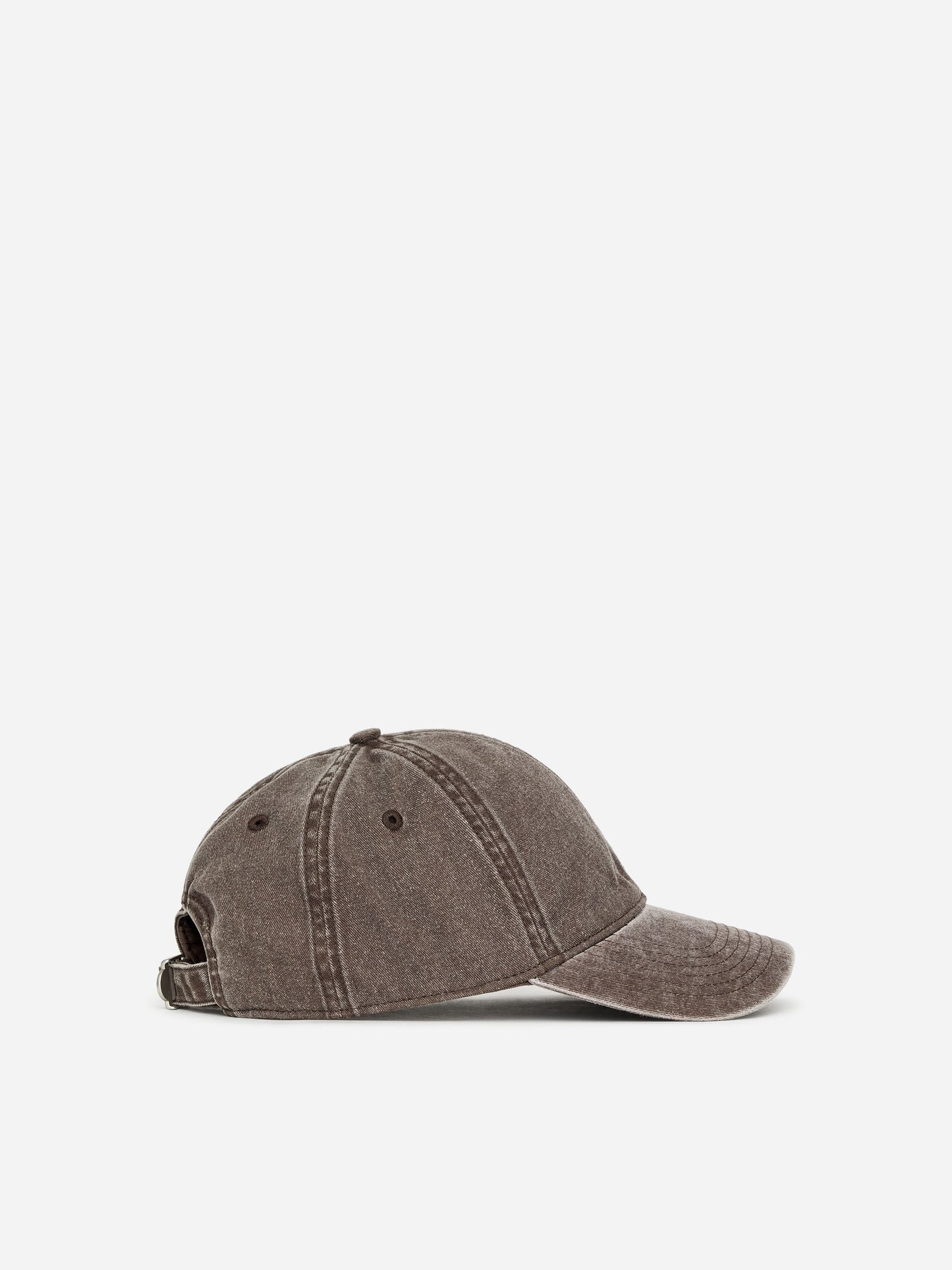 Cap aus gewaschener Baumwolle-Braun-18491
