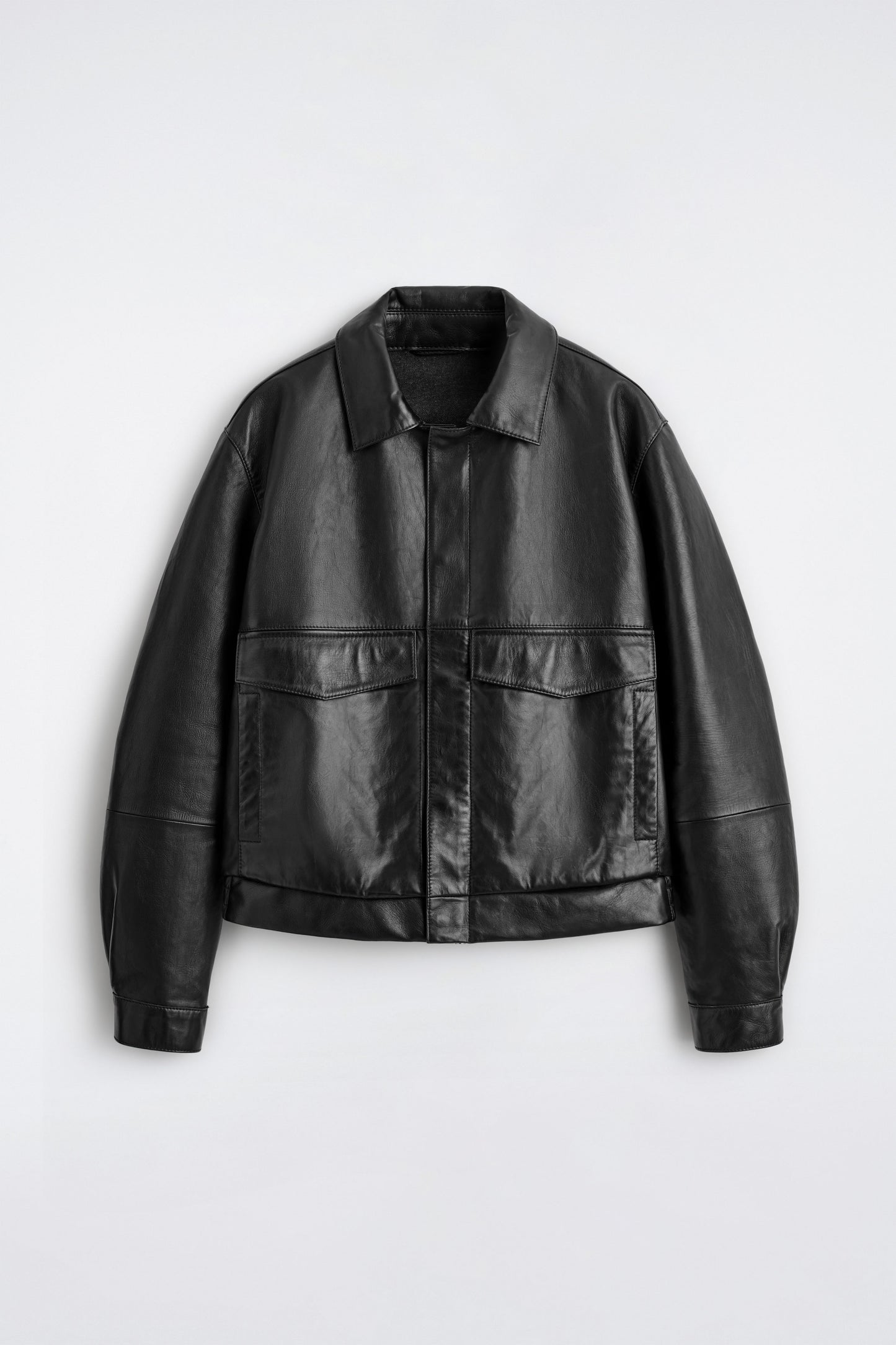 LEATHER BLOUSON JACKET