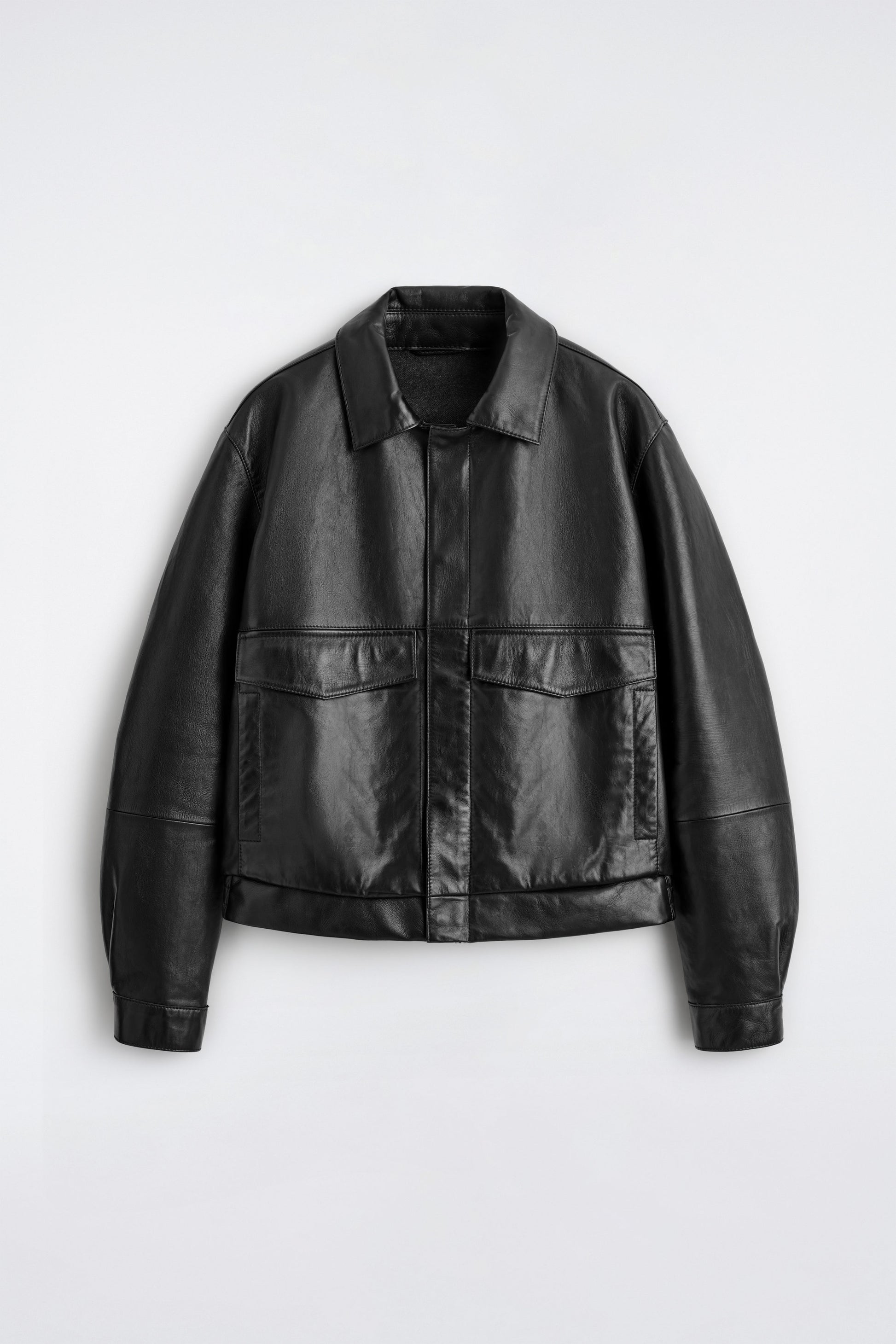LEATHER BLOUSON JACKET