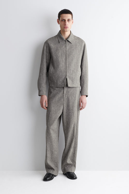 LINEN BLOUSON JACKET