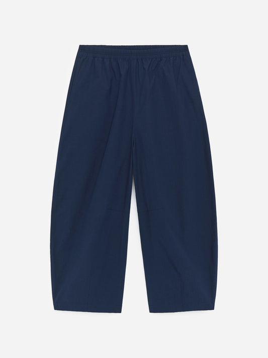 Baumwollhose mit Barrel Leg-Blau-18117