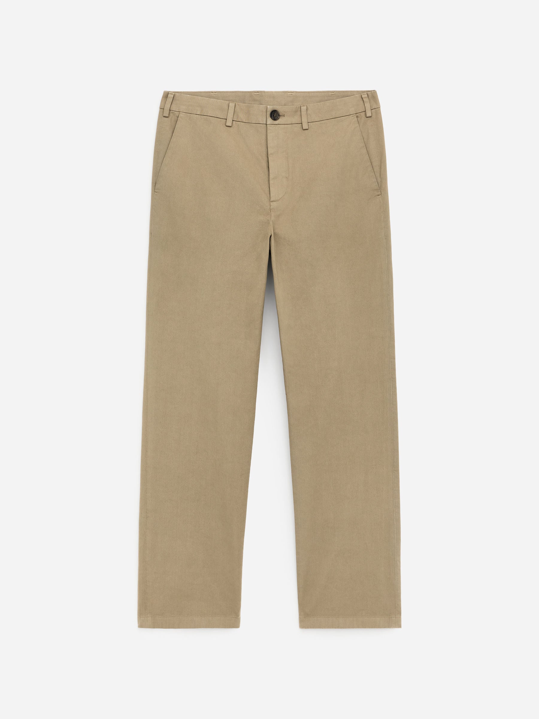 Gerade geschnittene Chino aus Baumwolle-Beige-18608