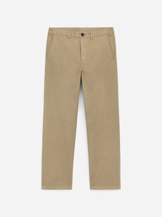 Gerade geschnittene Chino aus Baumwolle-Beige-18608