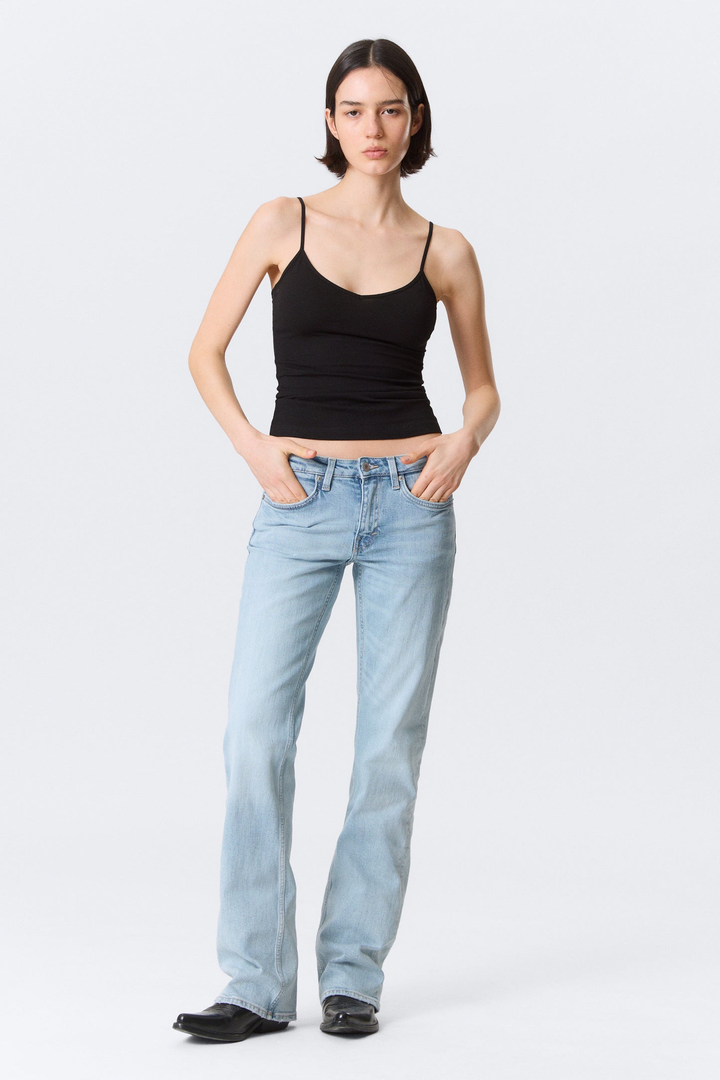 Tension Mid Rise Slim Bootcut Leg Jeans