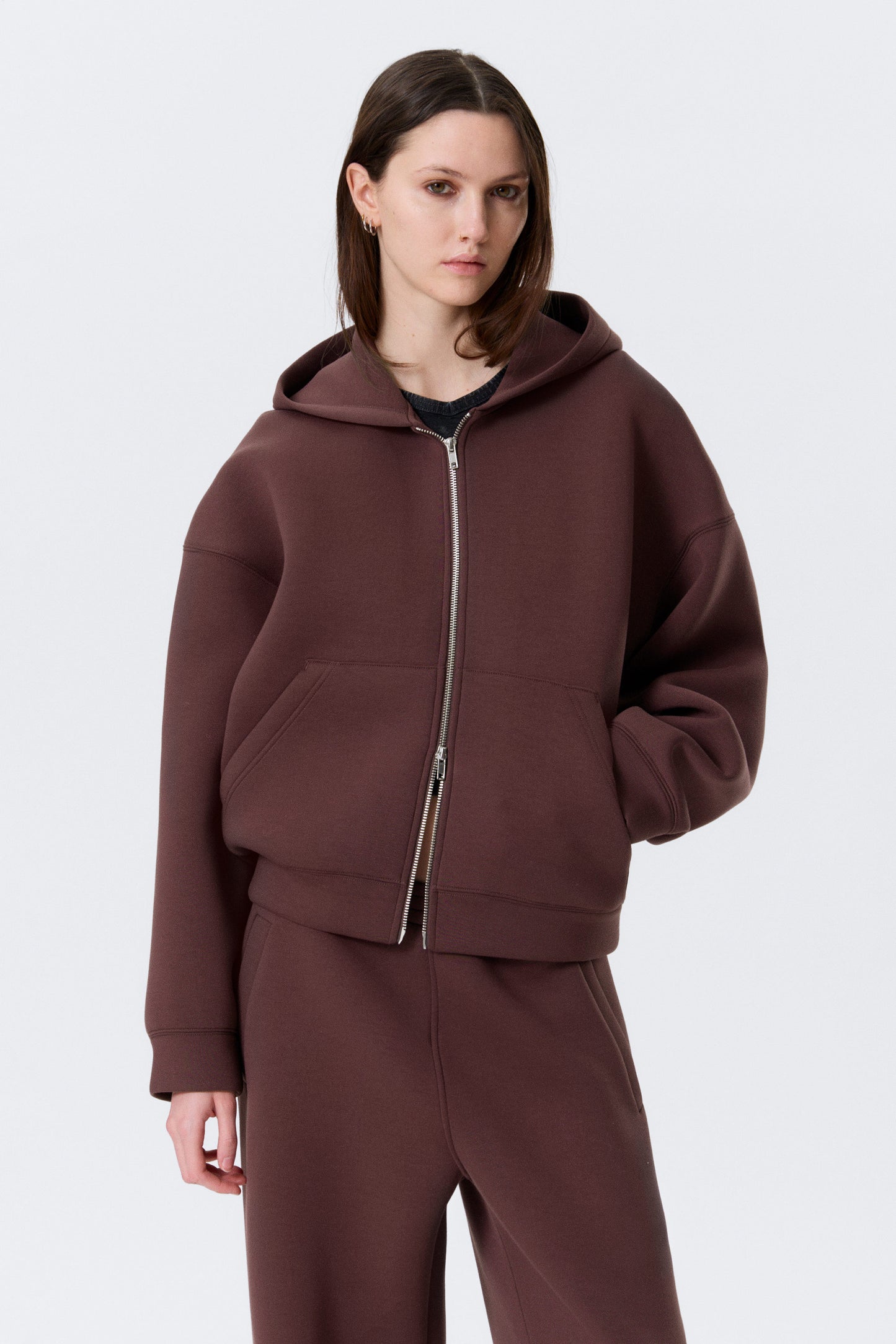 Oversized Scuba-Zip-Hoodie