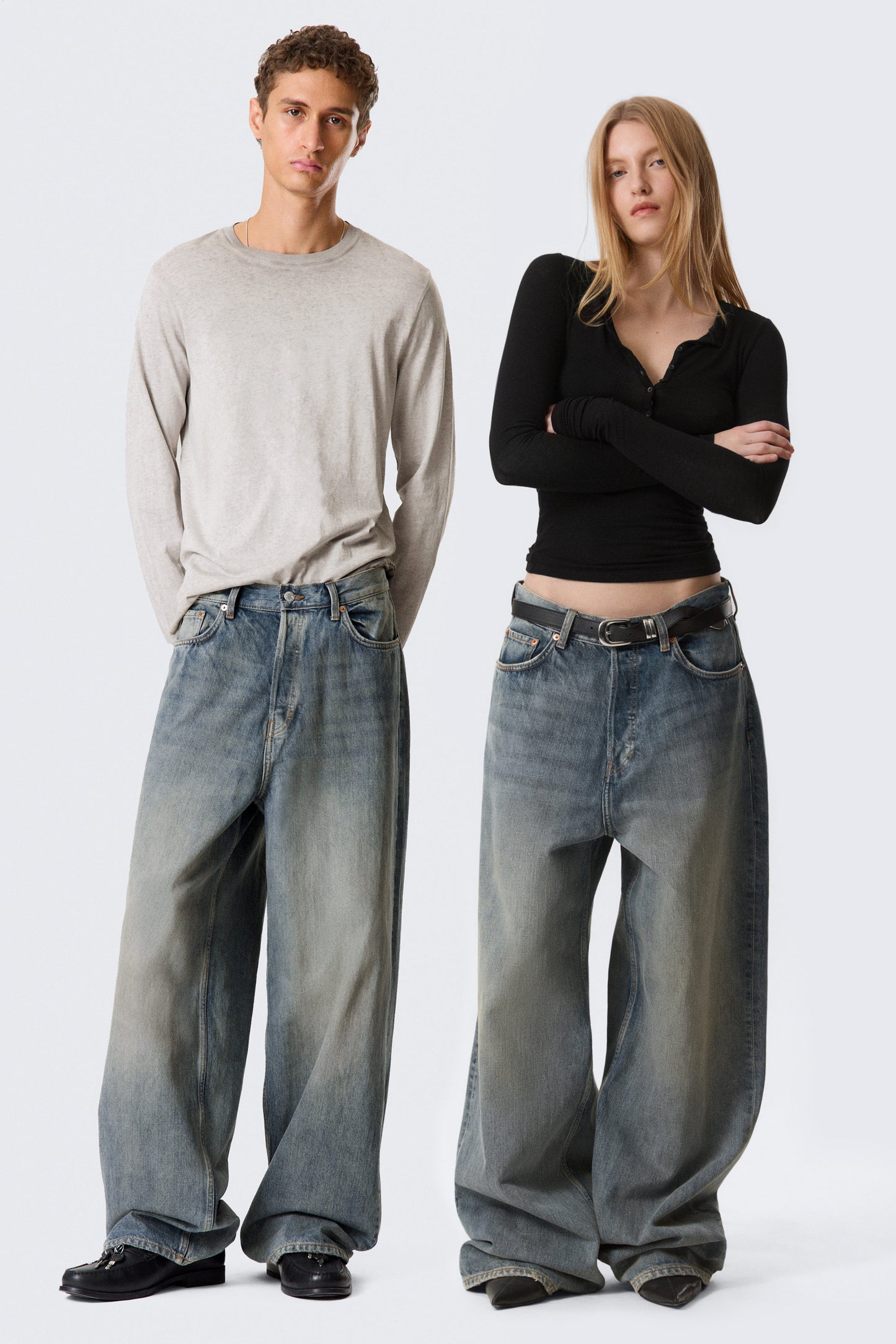 Astro Mid Rise Loose Baggy Leg Unisex Jeans