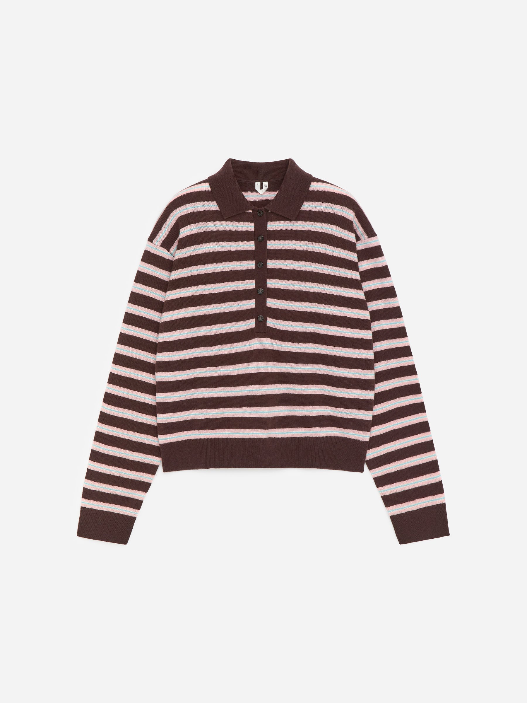 Polopullover aus Wolle-Braun-18026