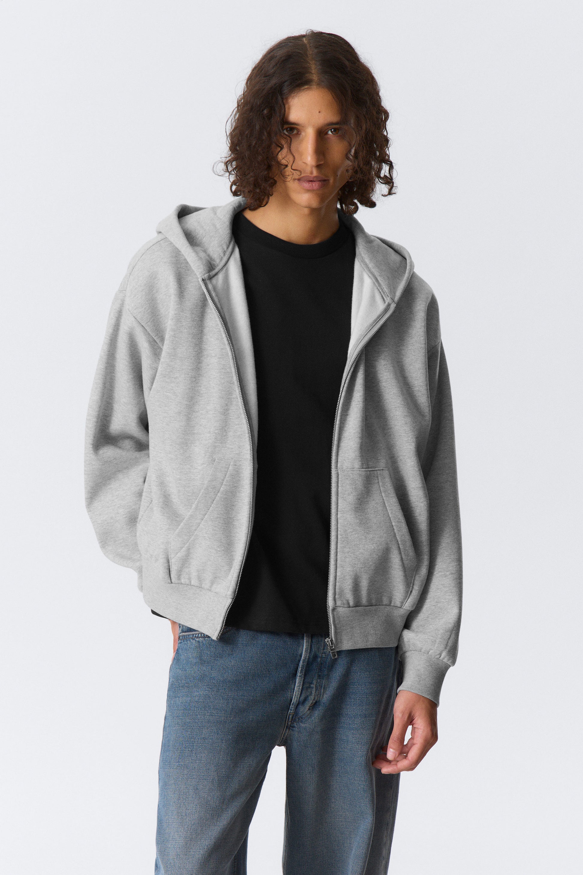 Weit geschnittener Zip-Hoodie