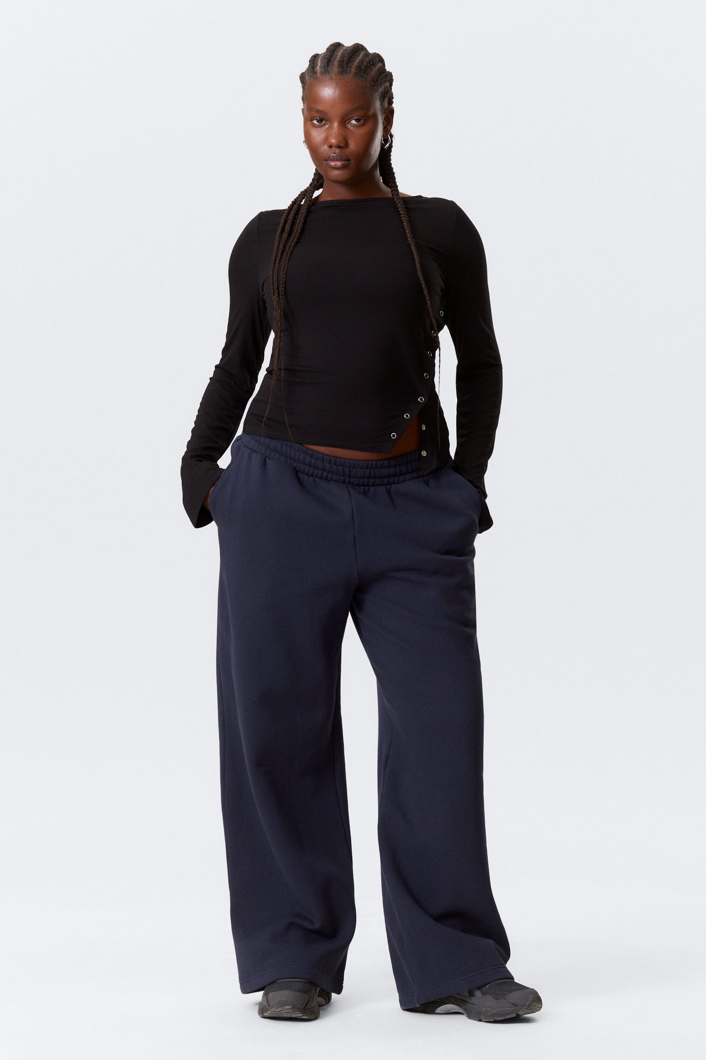 Lange, schwere Sweatpants in lockerer Passform