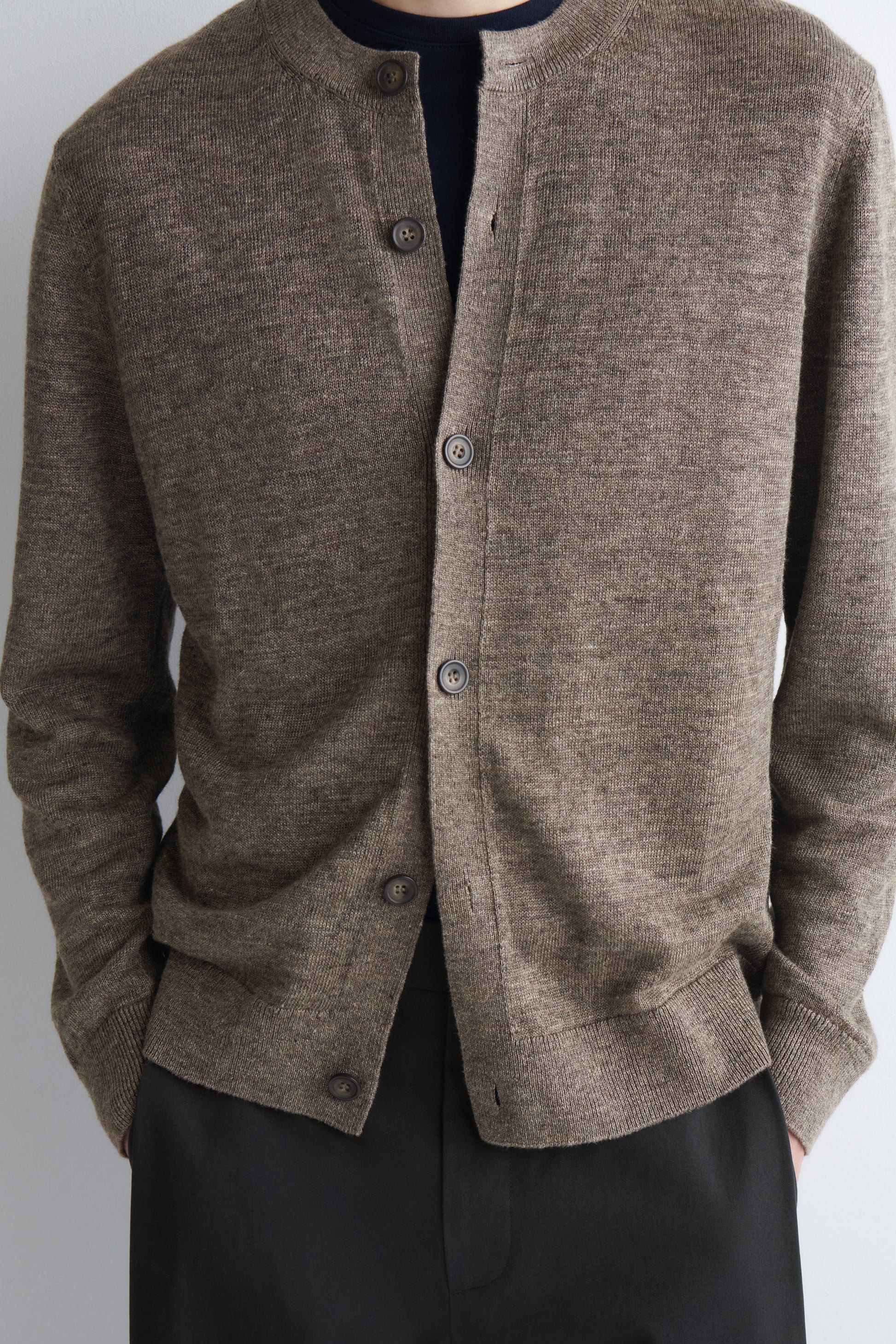 KNITTED LINEN CARDIGAN
