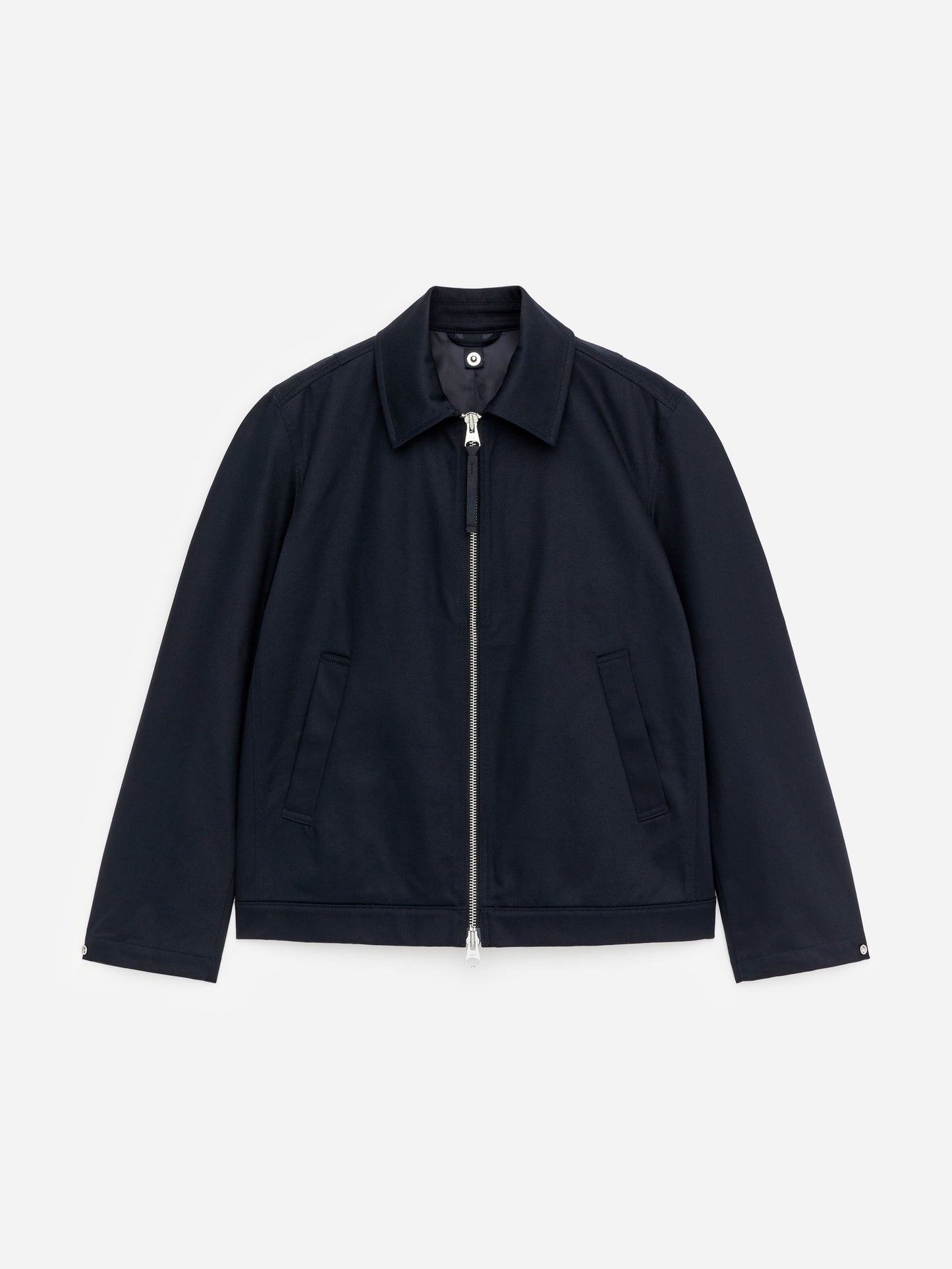 Harrington-Jacke aus Baumwolle-Blau-18402