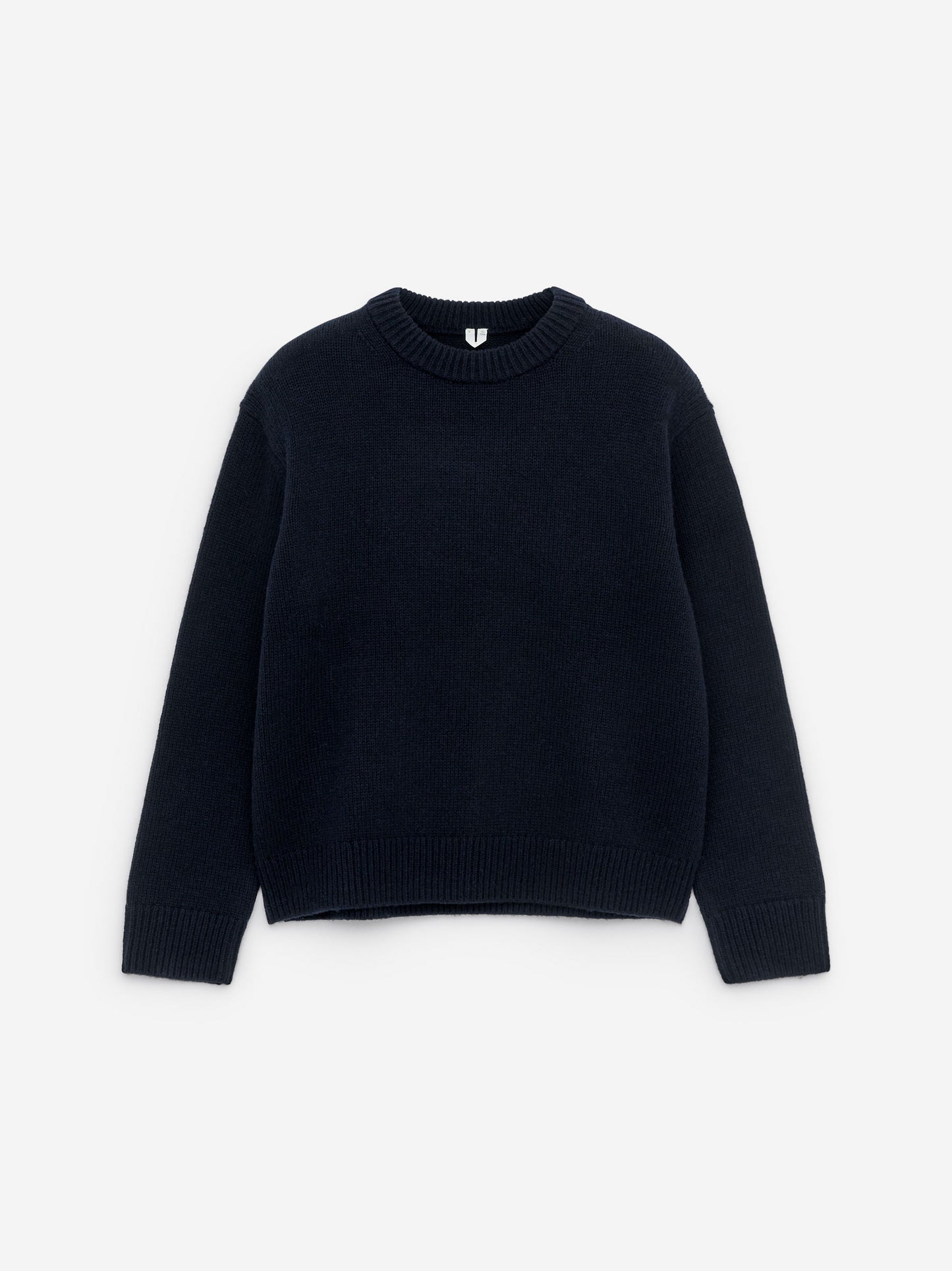Pullover aus schwerem Wollstrick-Blau-16014