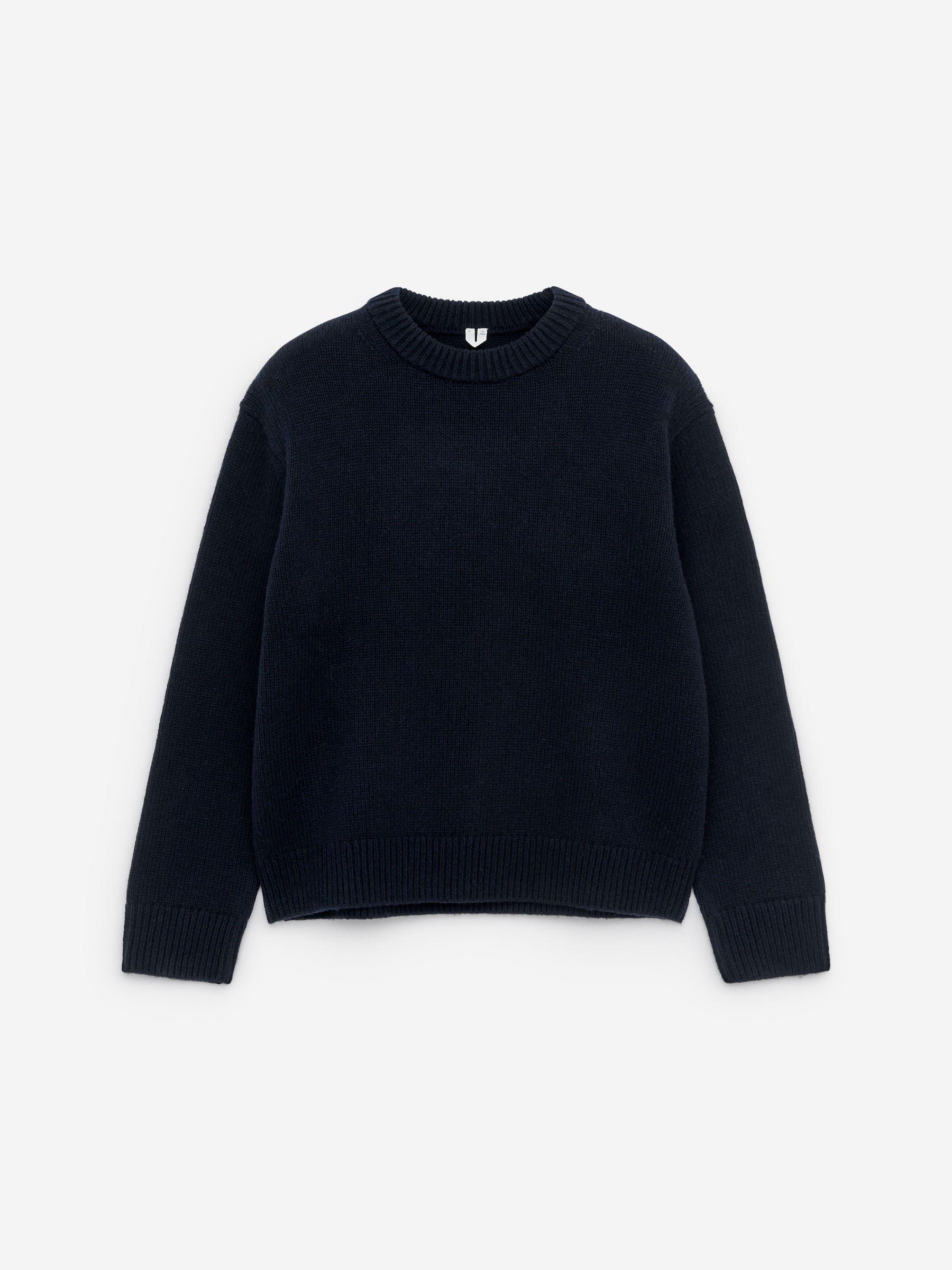 Pullover aus schwerem Wollstrick-Blau-16014