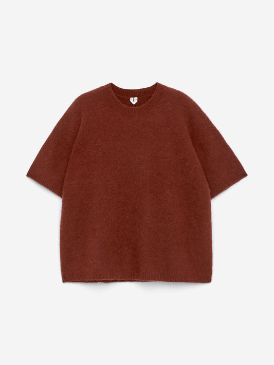 Pullover aus Alpakawolle und Wolle-Orange-15922