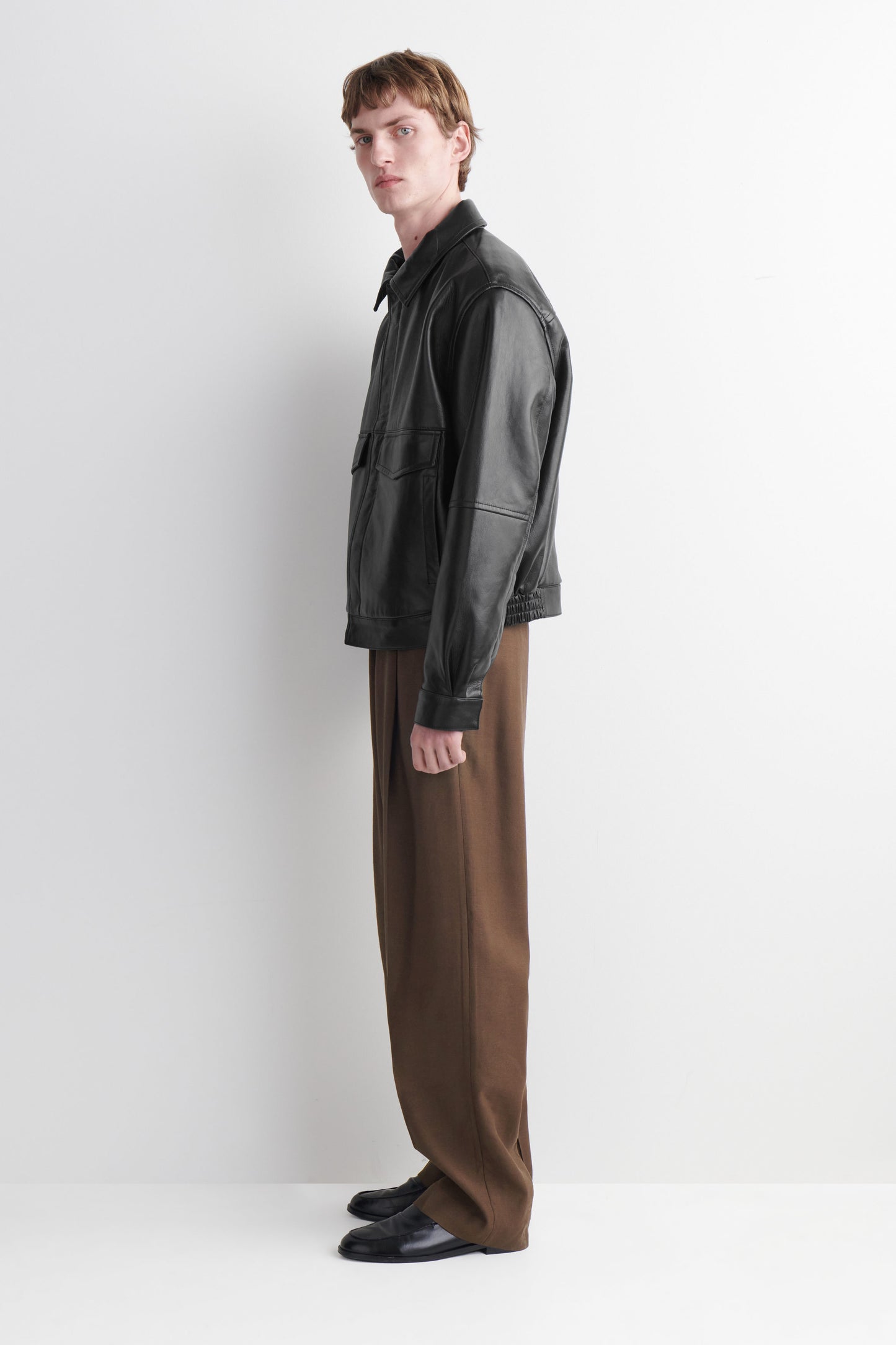 LEATHER BLOUSON JACKET