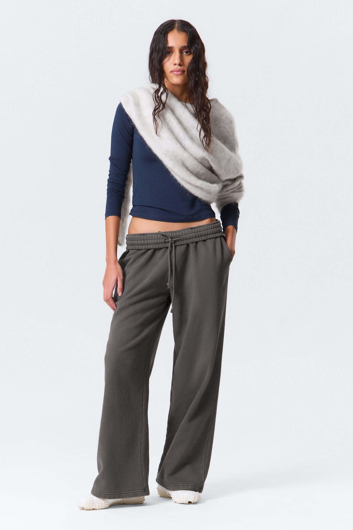 Lange, schwere Sweatpants in lockerer Passform