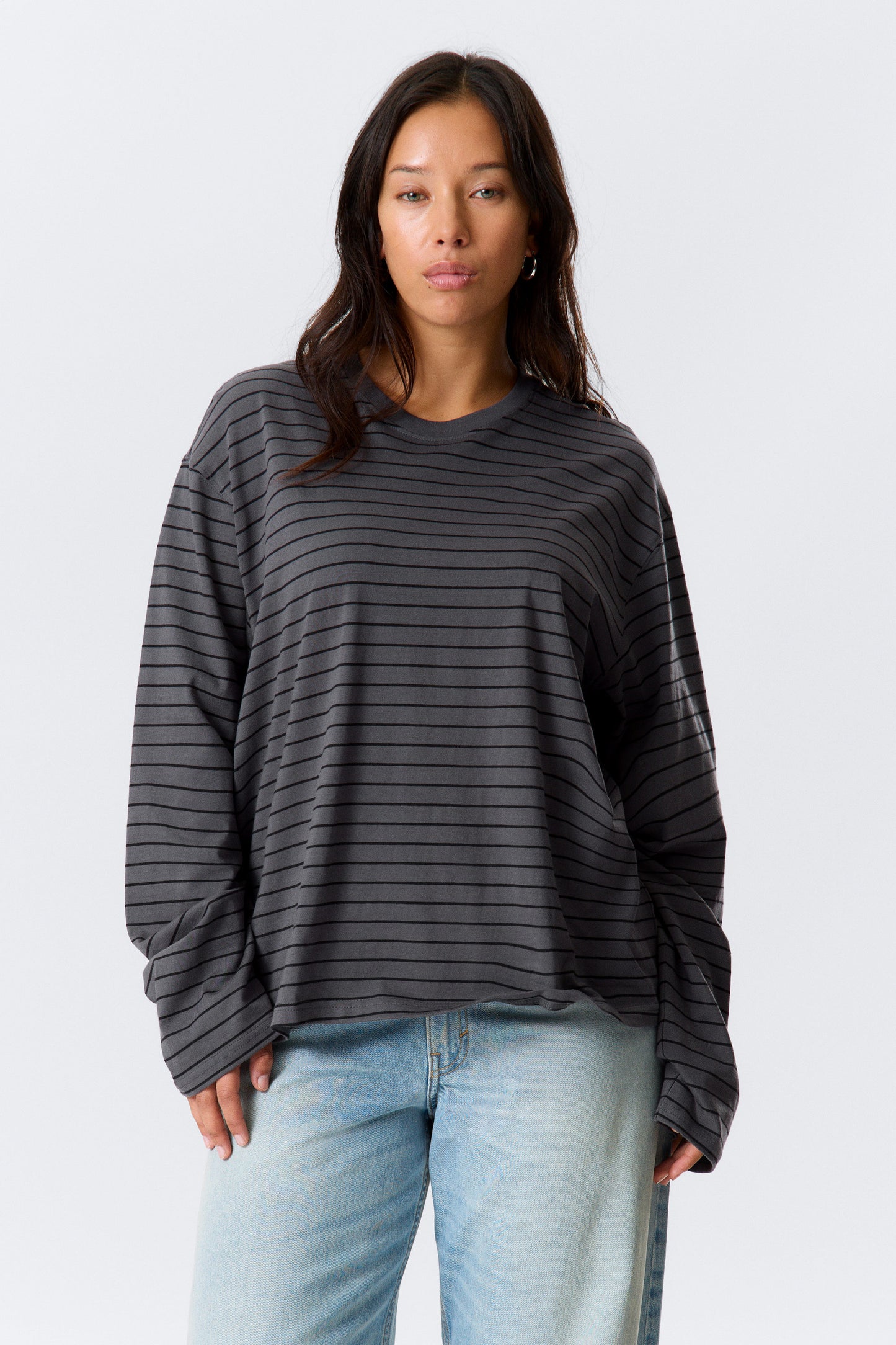 Boxy Longsleeve aus Baumwolle