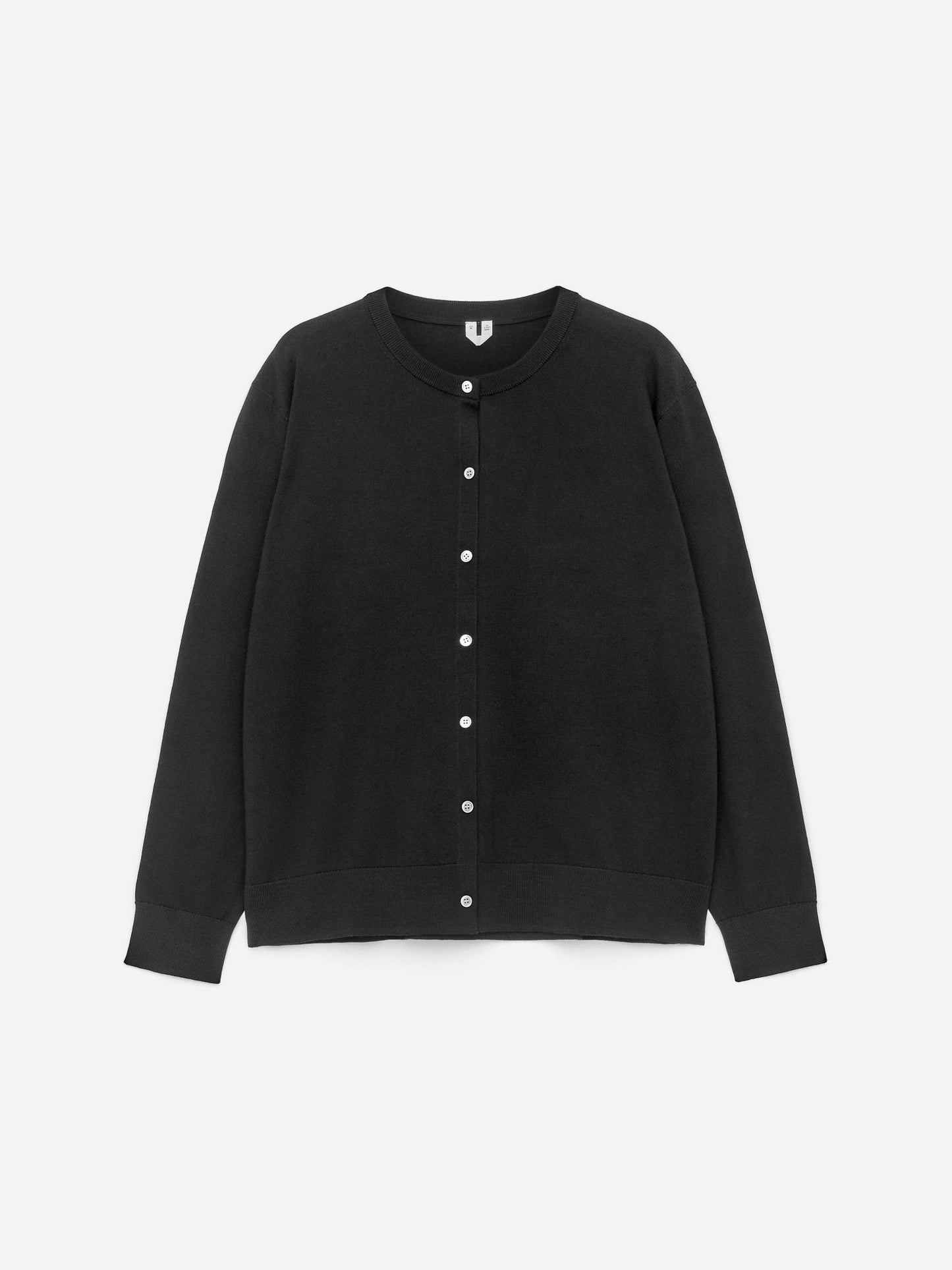 Strickjacke aus Merinowolle-Schwarz-17702