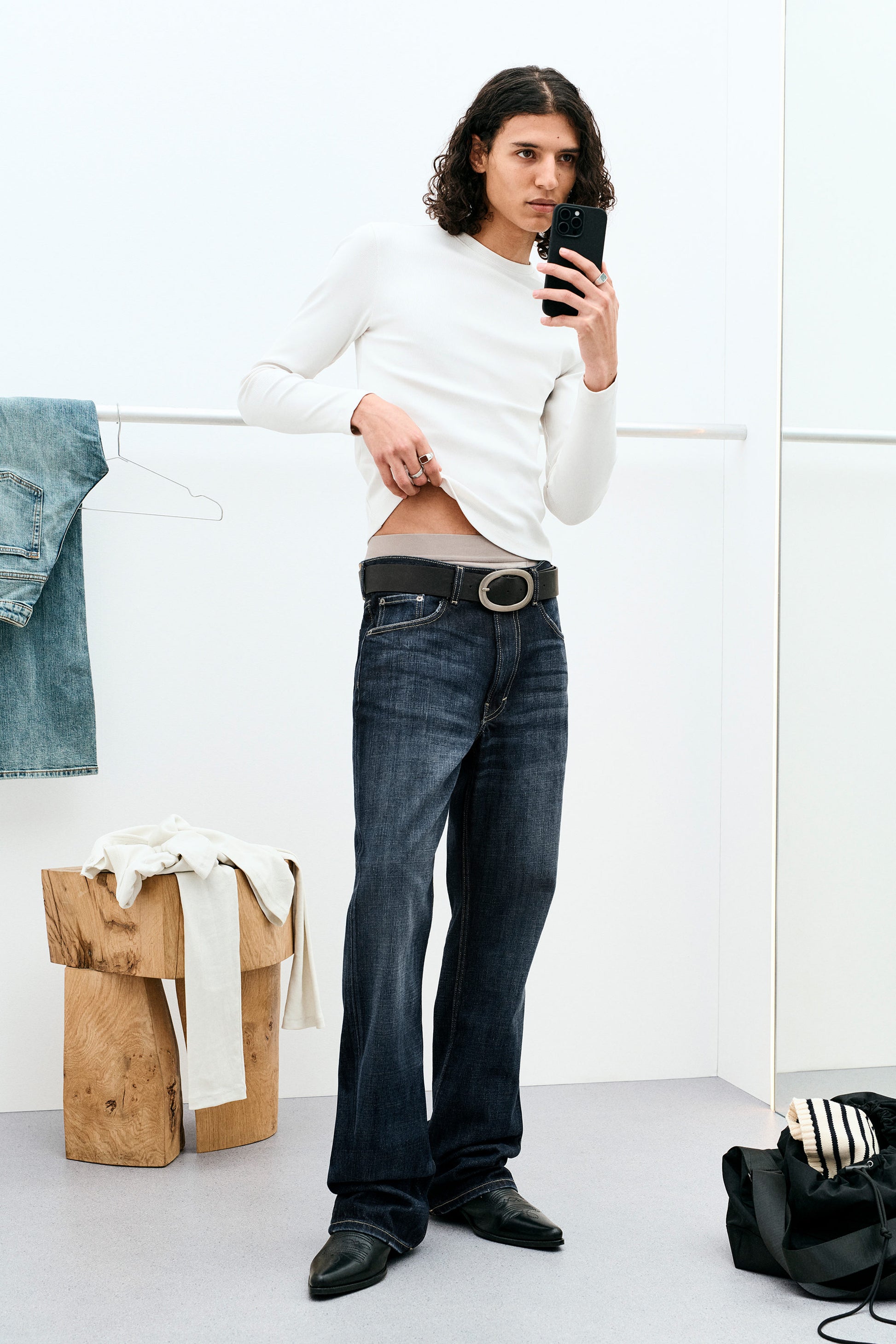 Mercury Mid Waist Relaxed Bootcut Leg Jeans