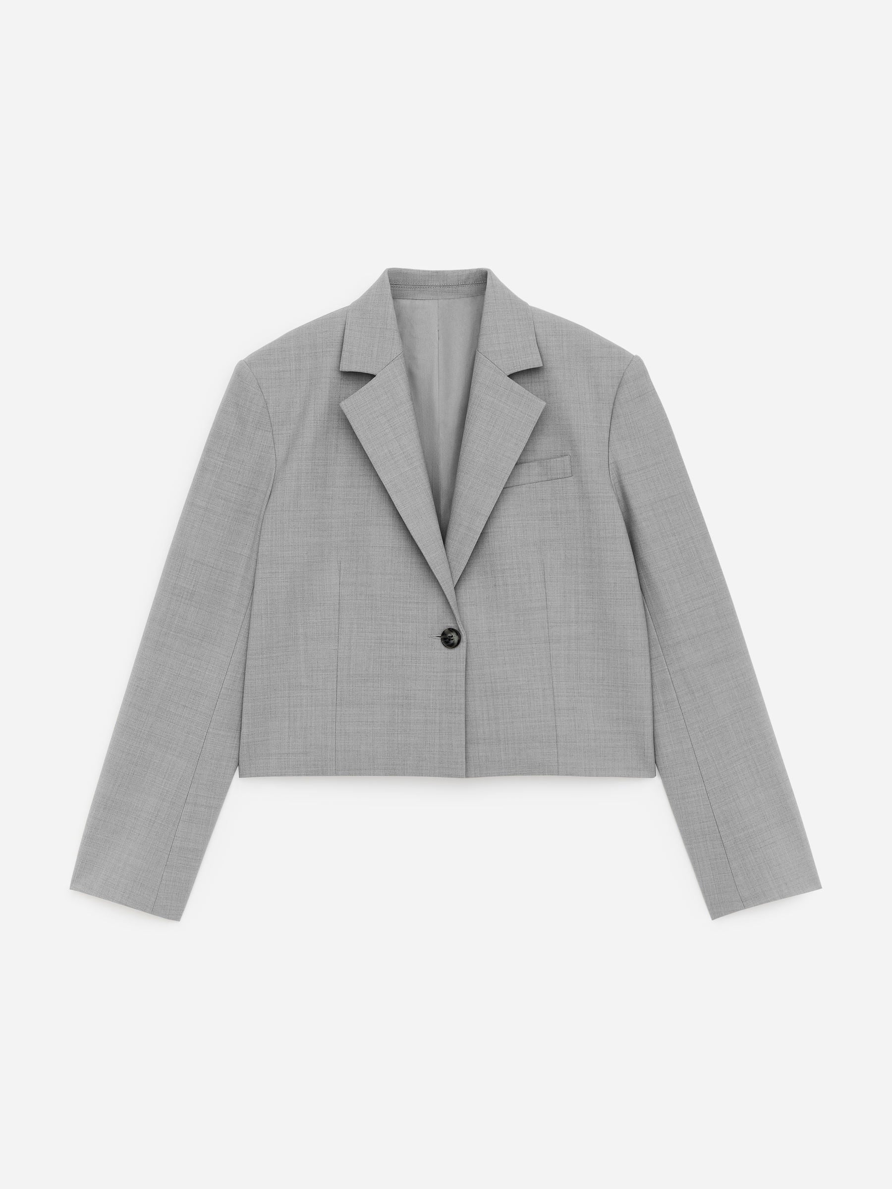 Kurzer Blazer-Grau-17946