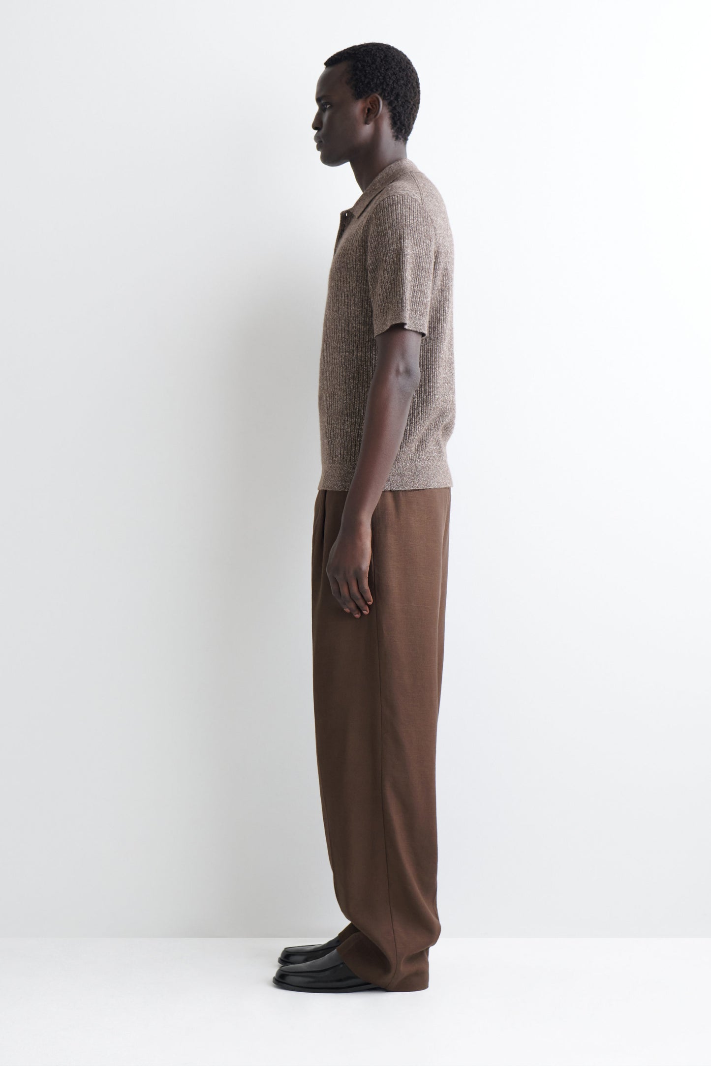 CASHMERE-LINEN POLO SHIRT