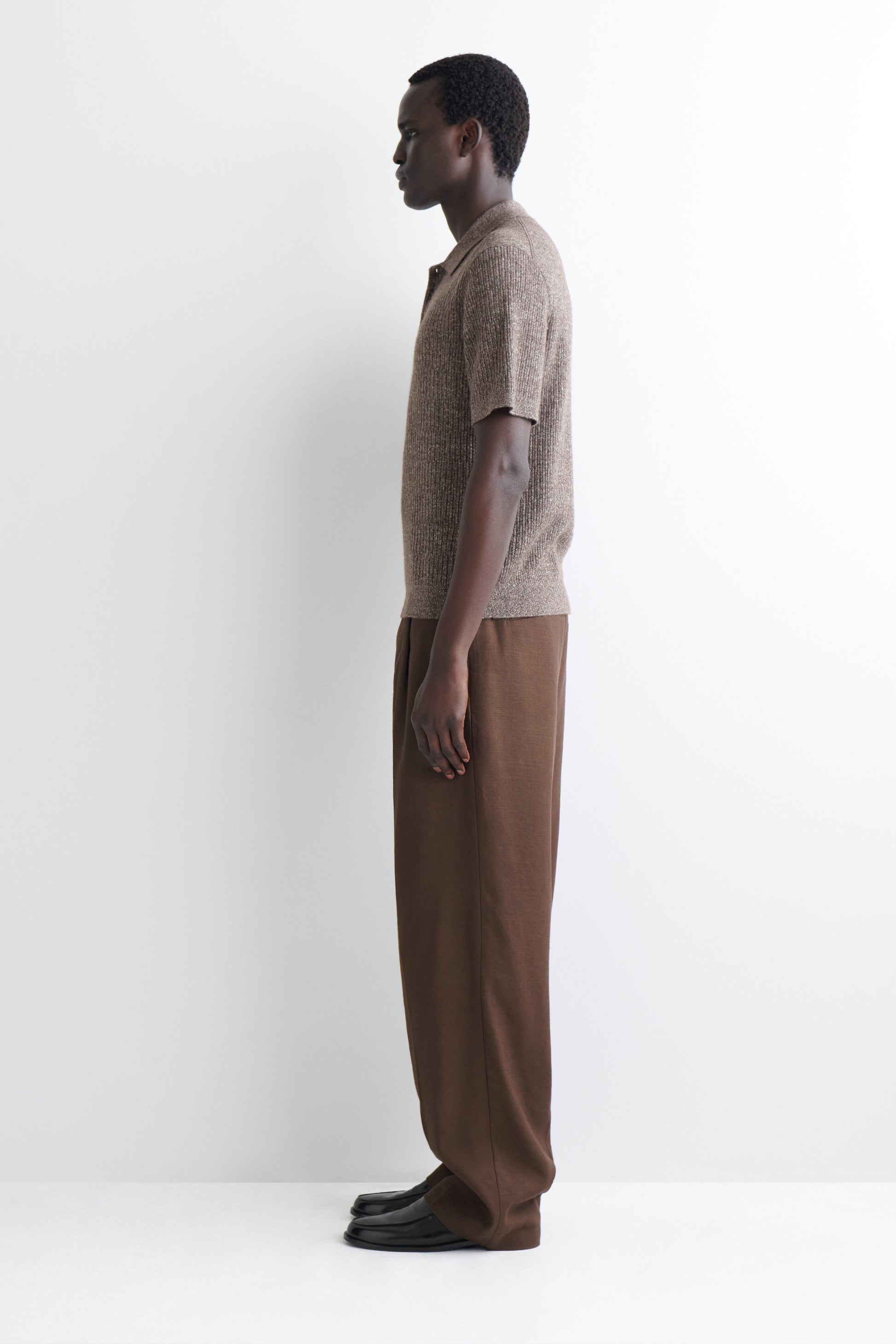 CASHMERE-LINEN POLO SHIRT